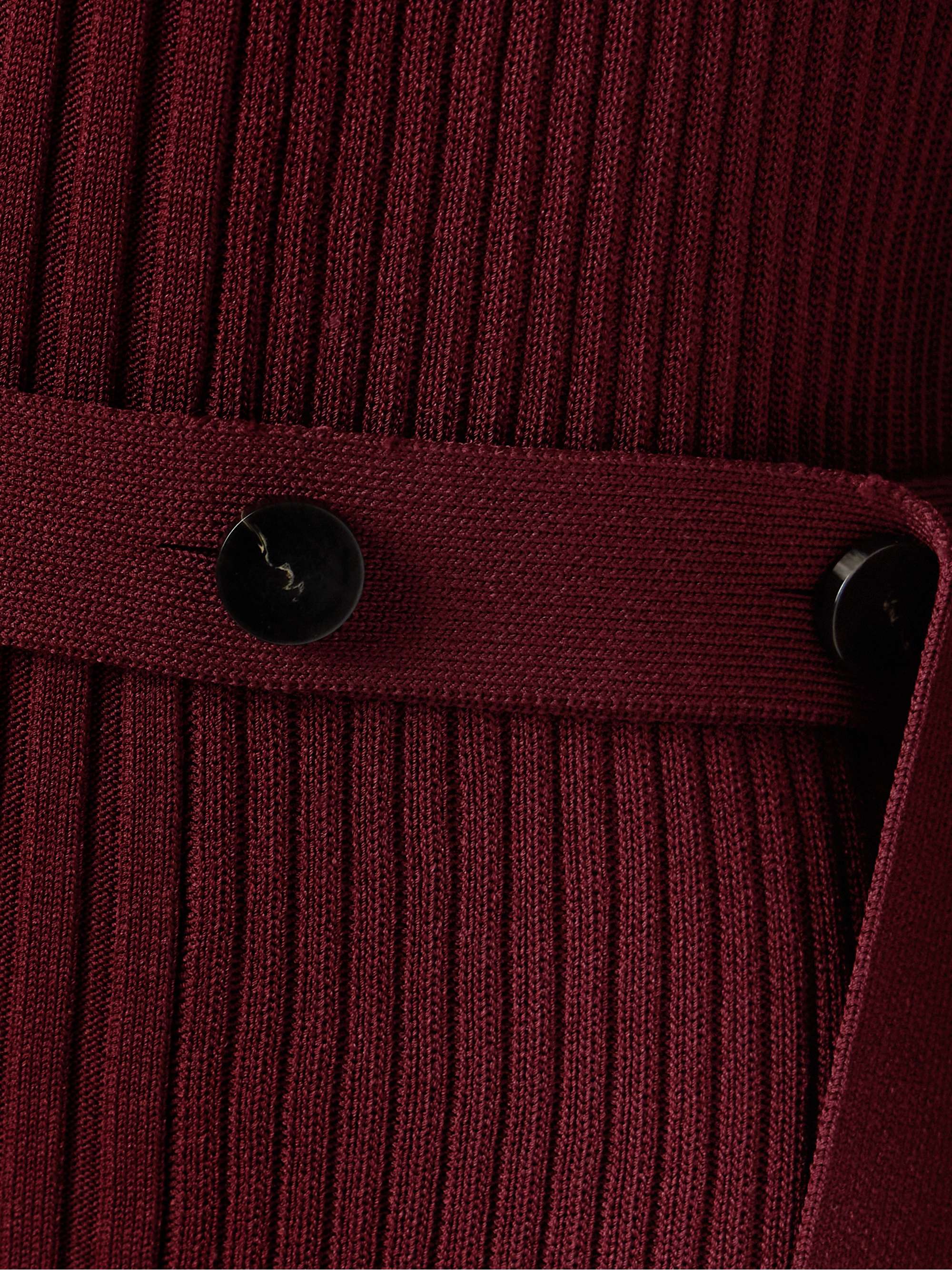Lauryn belted ribbed-knit maxi dress view
