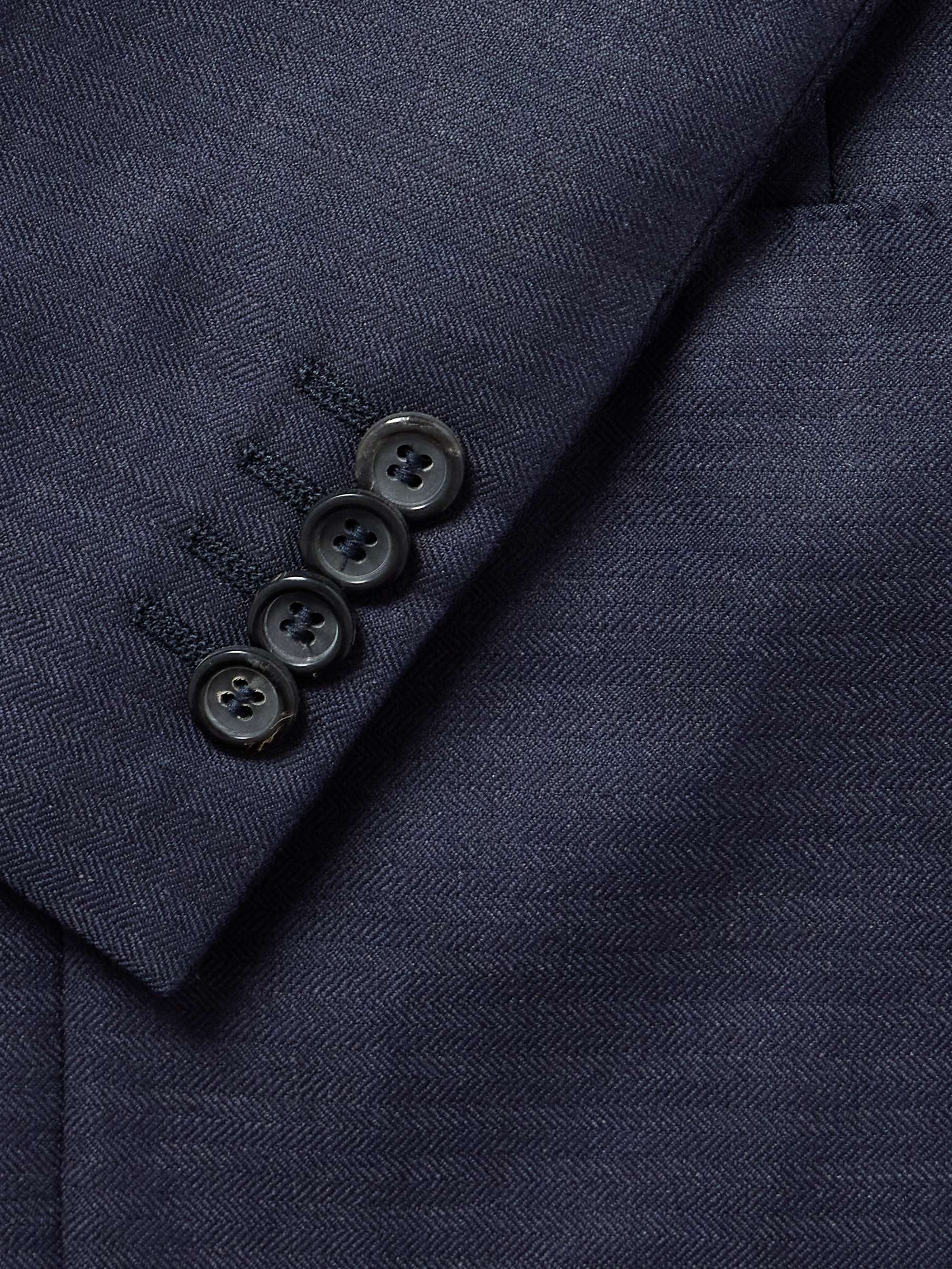 Unstructured Wool, Silk and Linen-Blend Blazer view