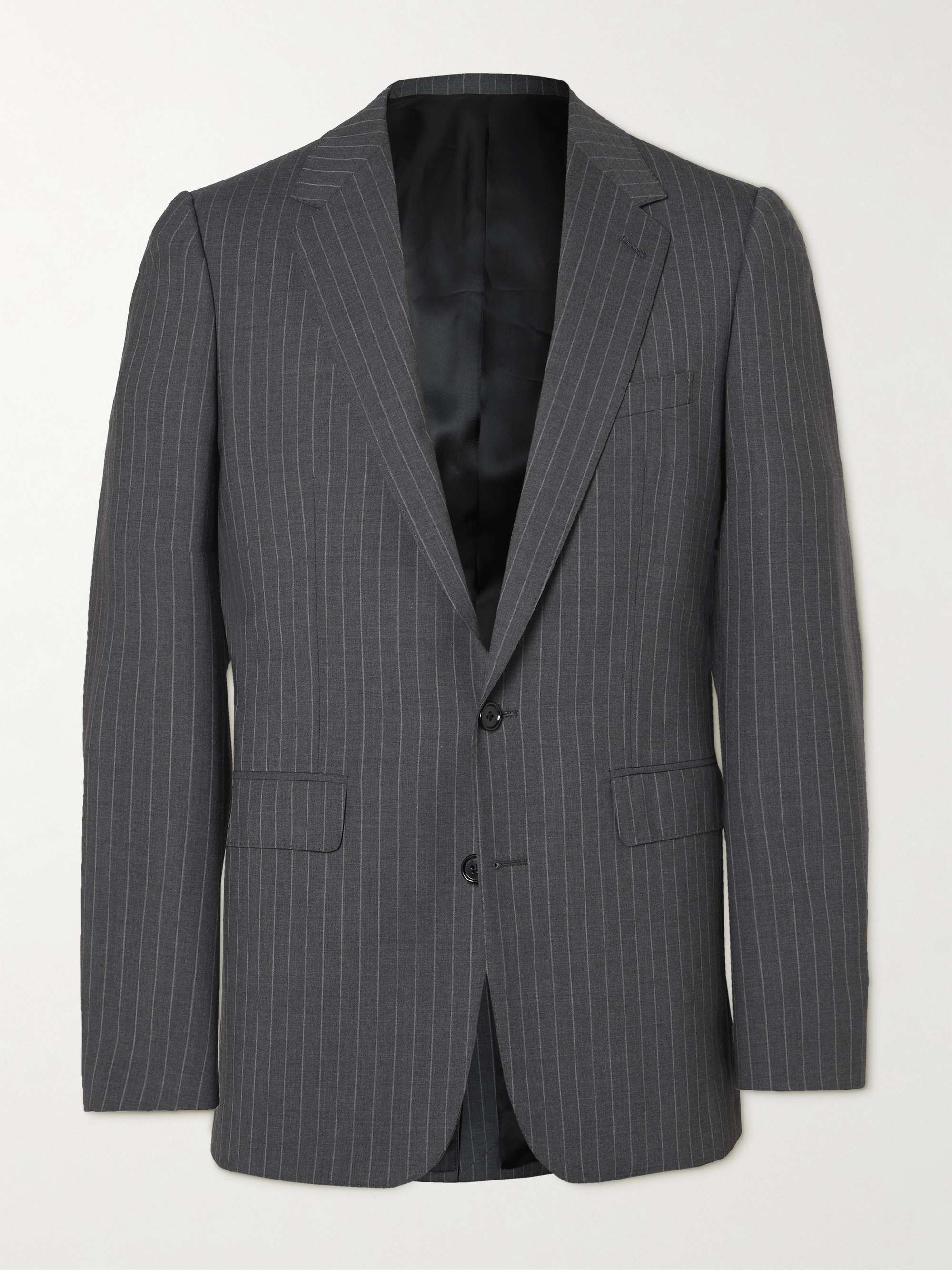 Pinstriped Wool Blazer view