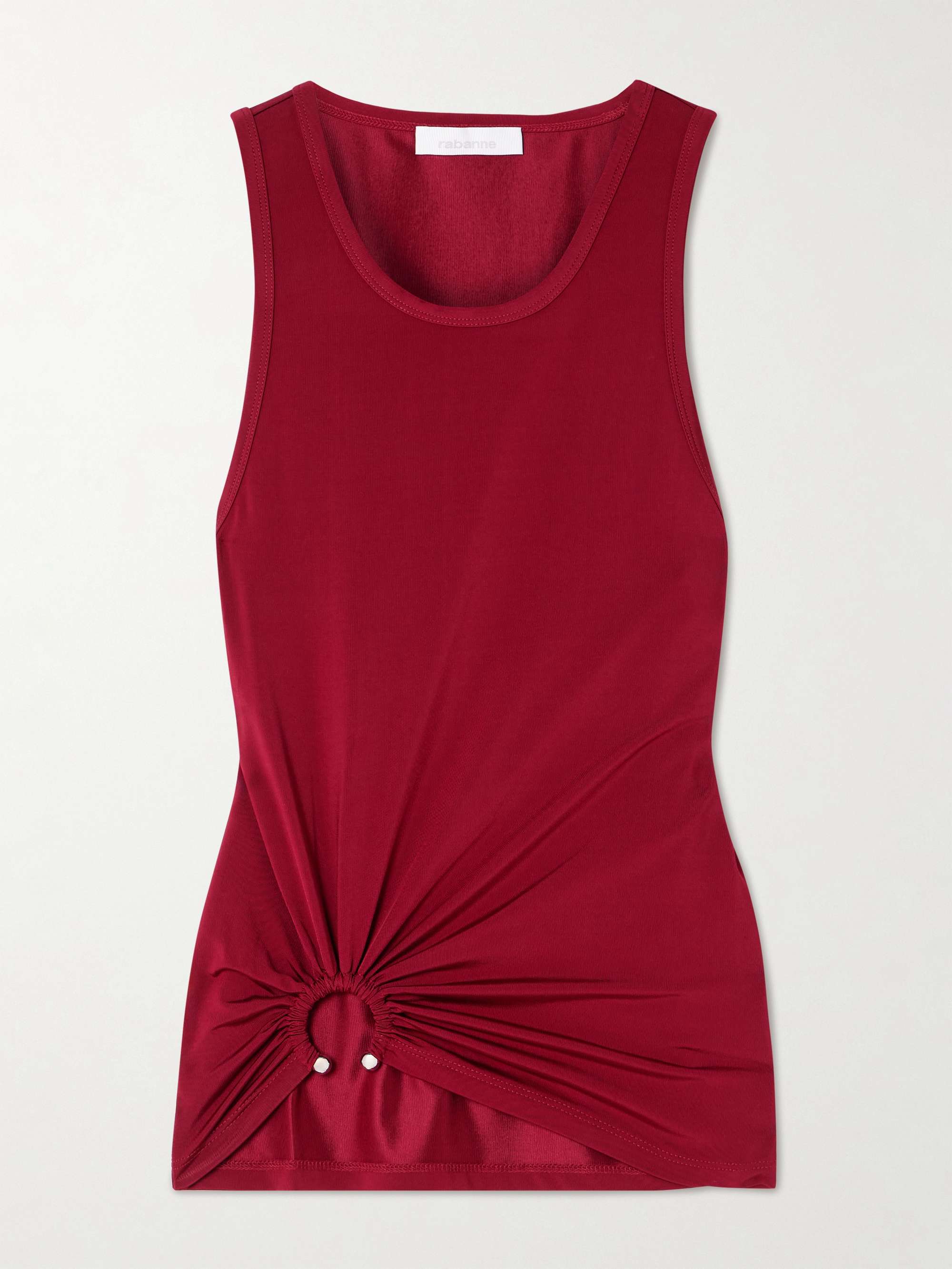 Embellished ribbed stretch-jersey tank view