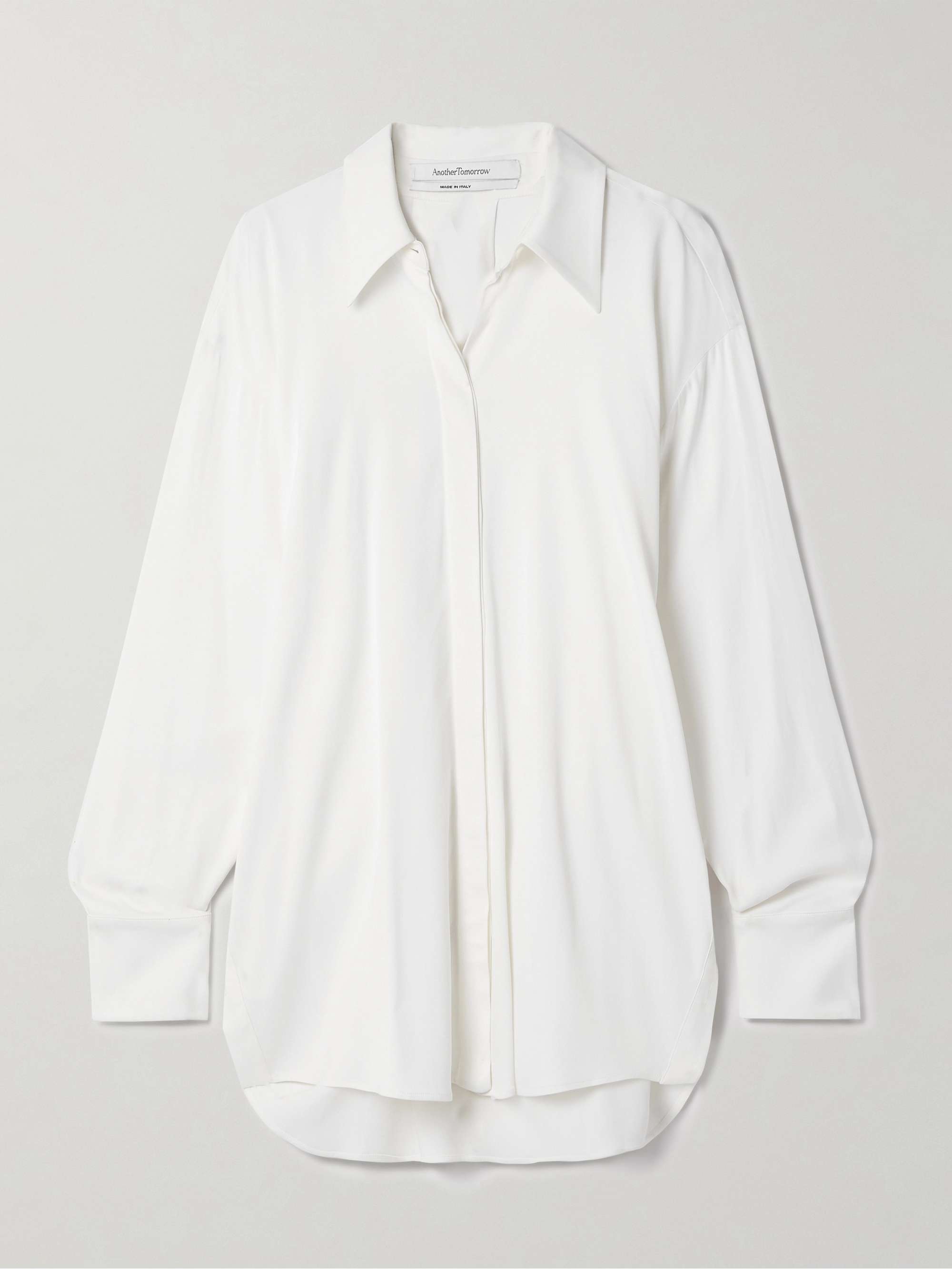 Satin-crepe shirt view