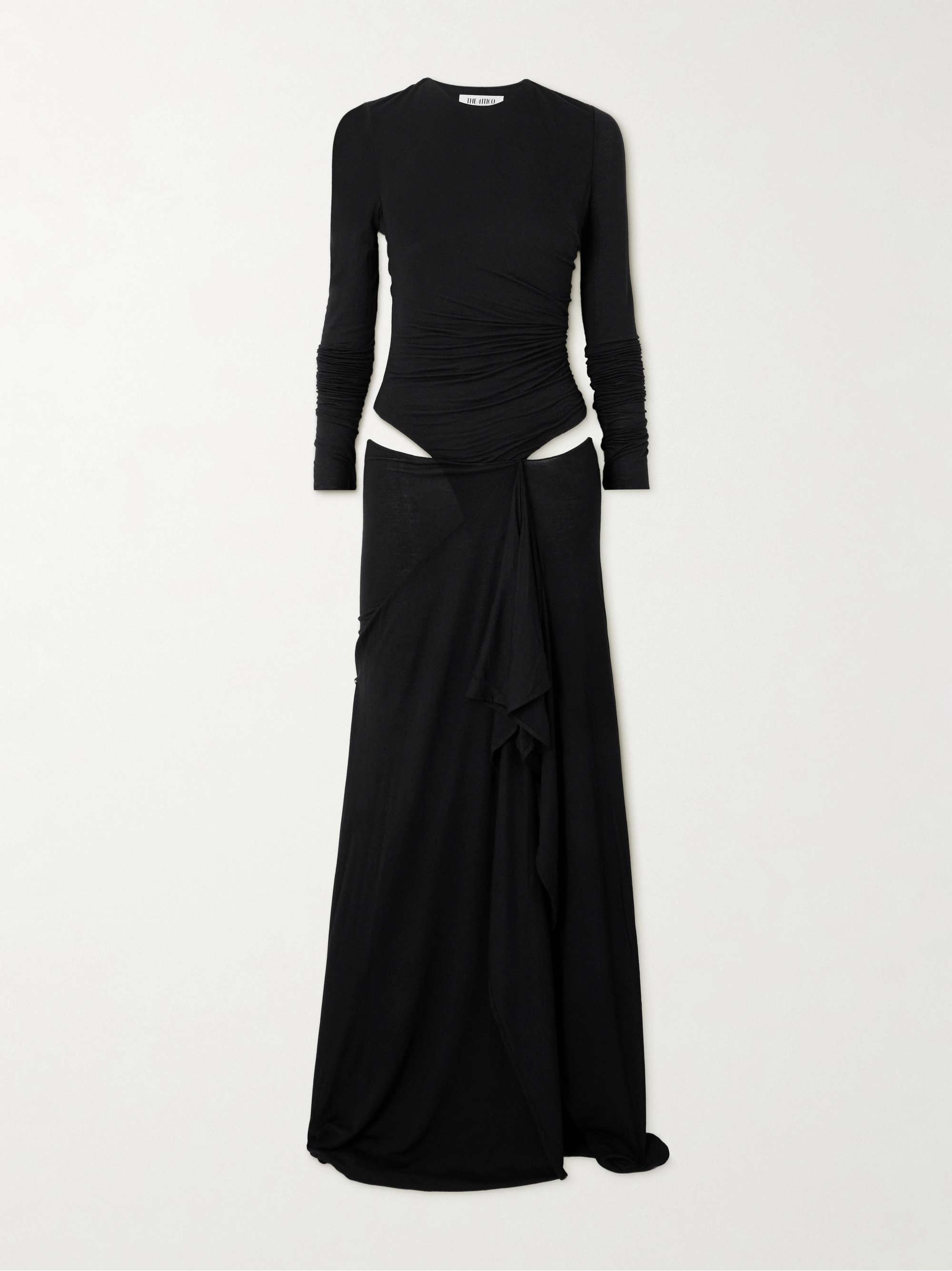 Asymmetric cutout modal-blend maxi dress view