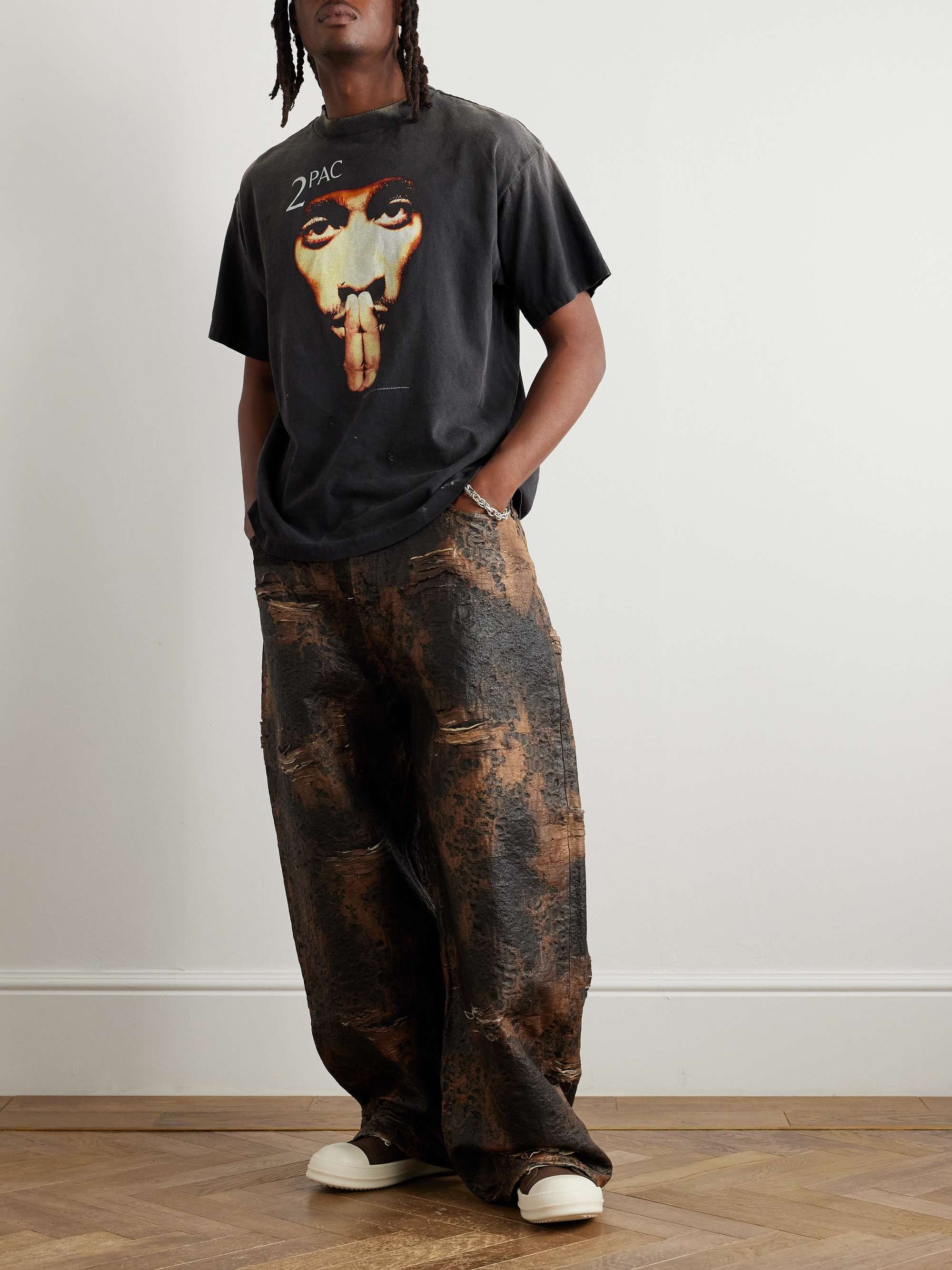 + 2Pac Printed Cotton-Jersey T-Shirt view