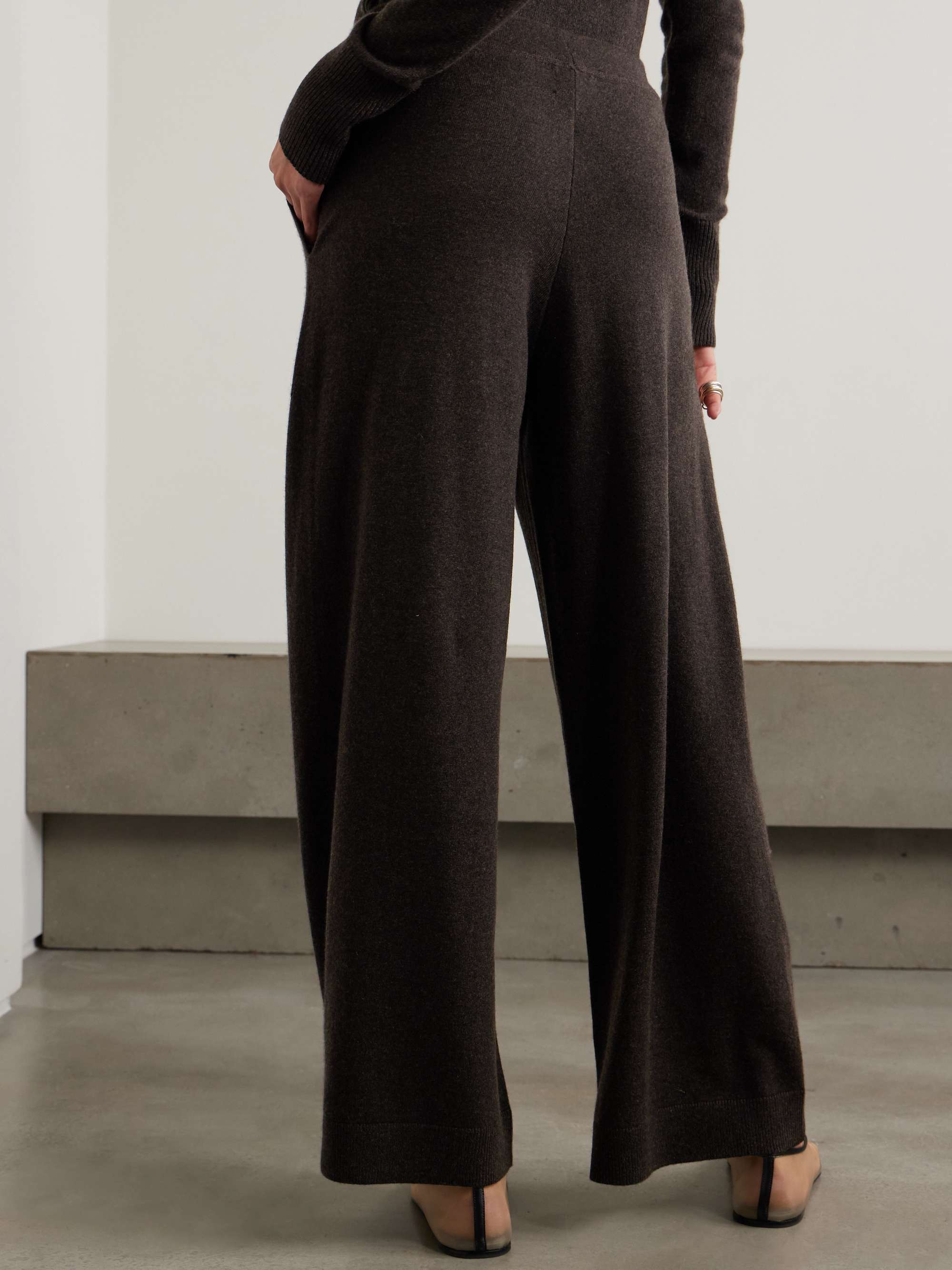 Suria organic cashmere wide-leg pants view