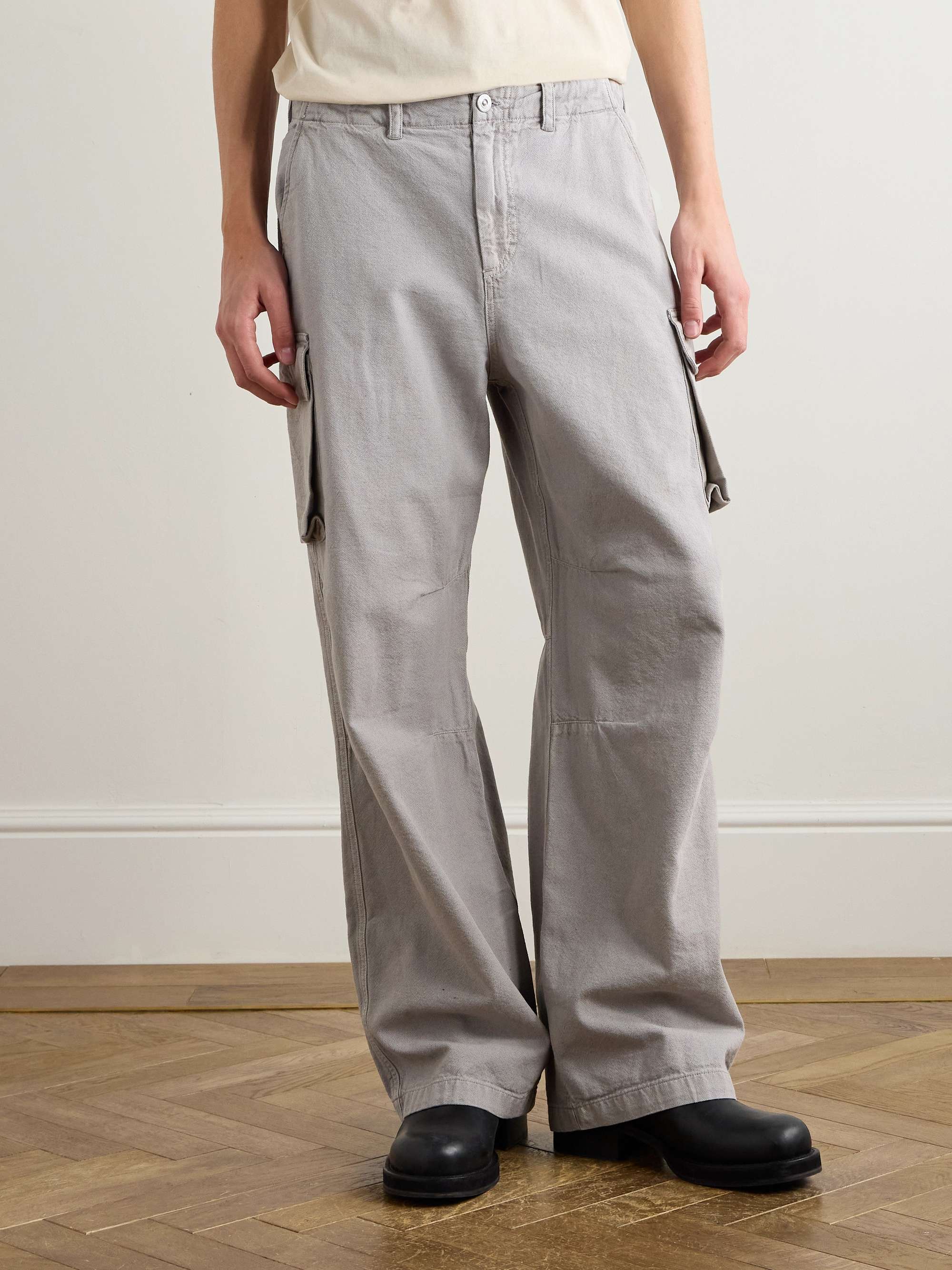 Mount Straight-Leg Cotton and Hemp-Blend Cargo Trousers view