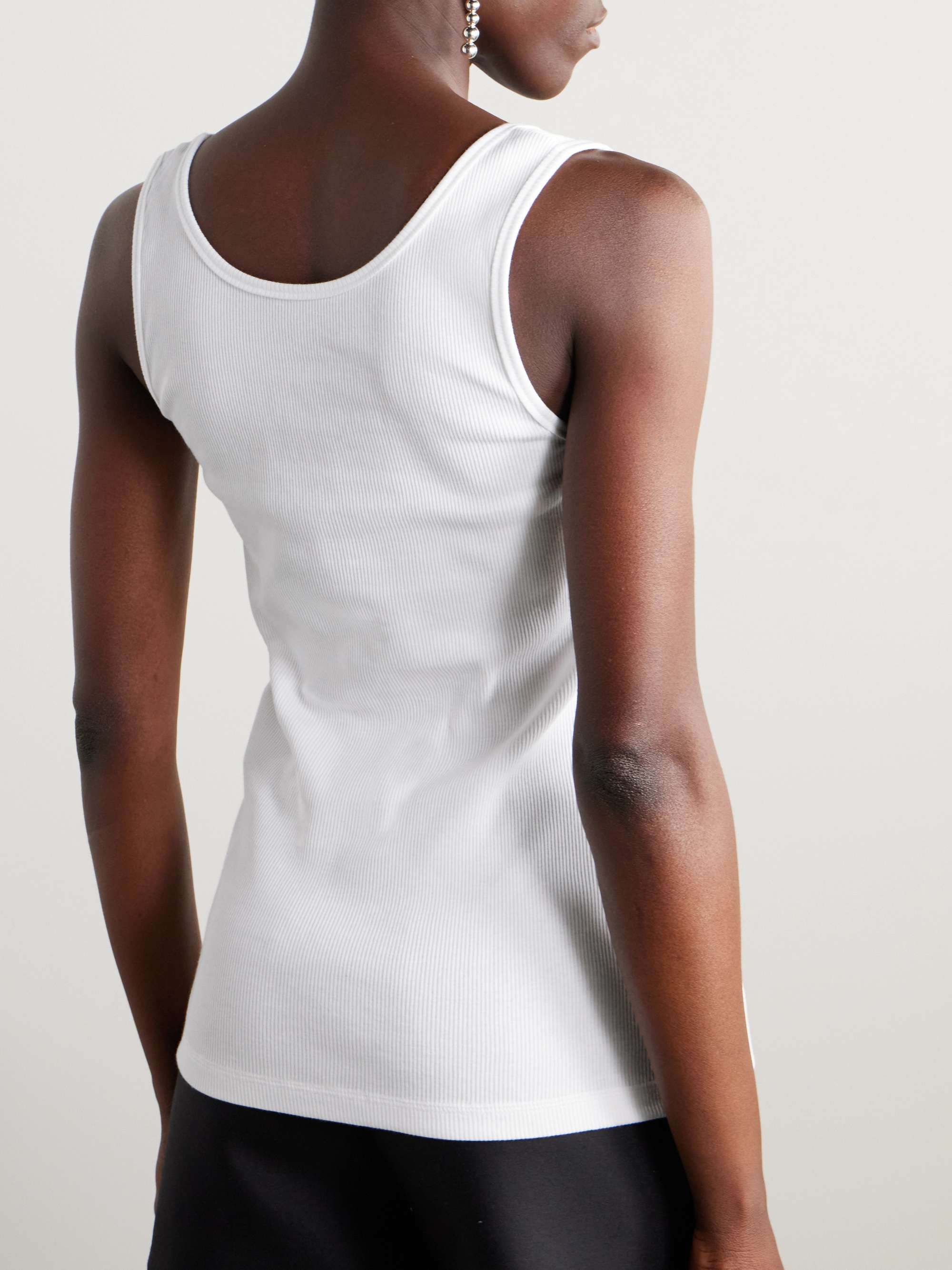 Printed ribbed cotton-jersey tank view