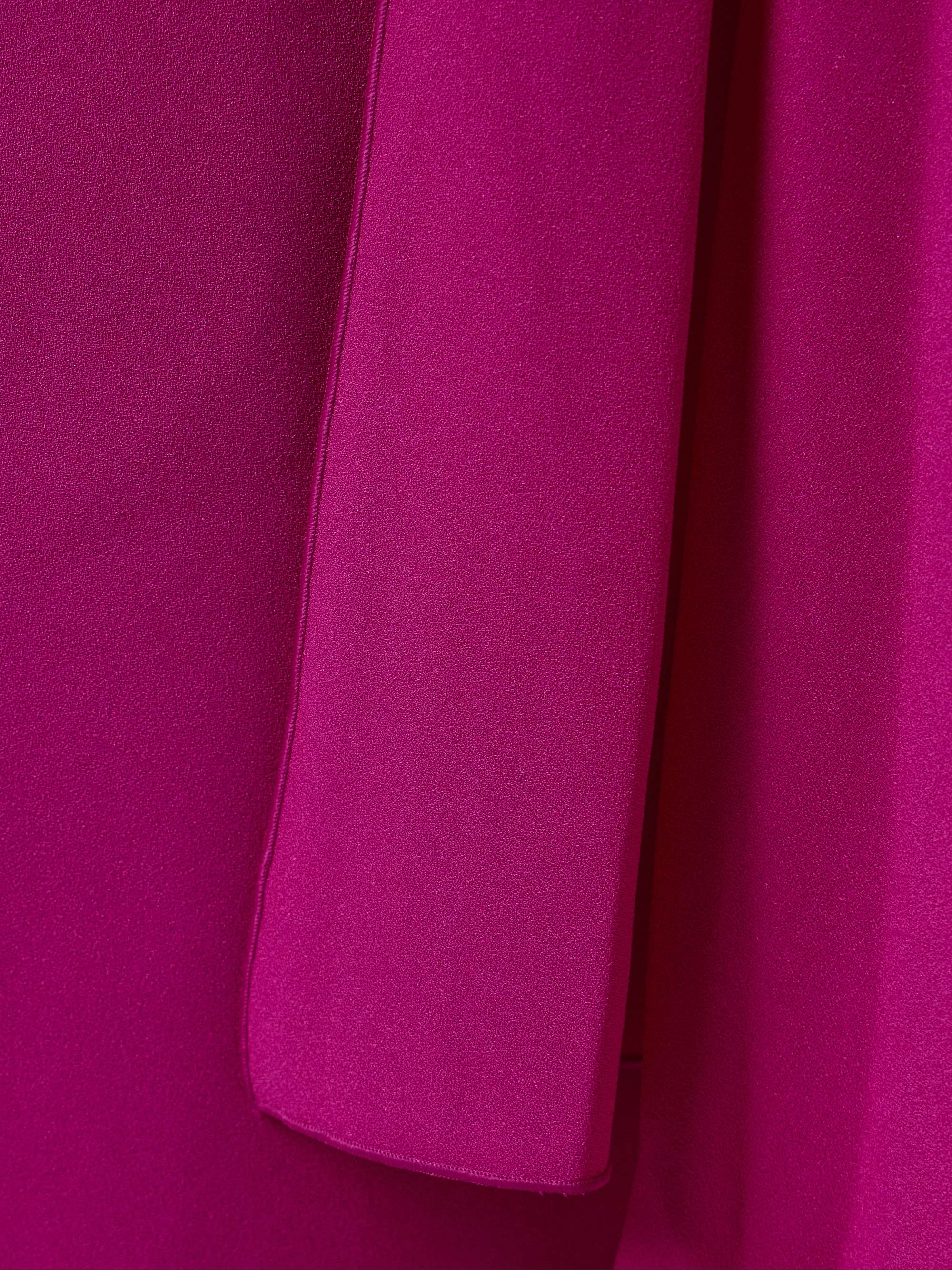 Demetria cape-effect pleated crepe gown view