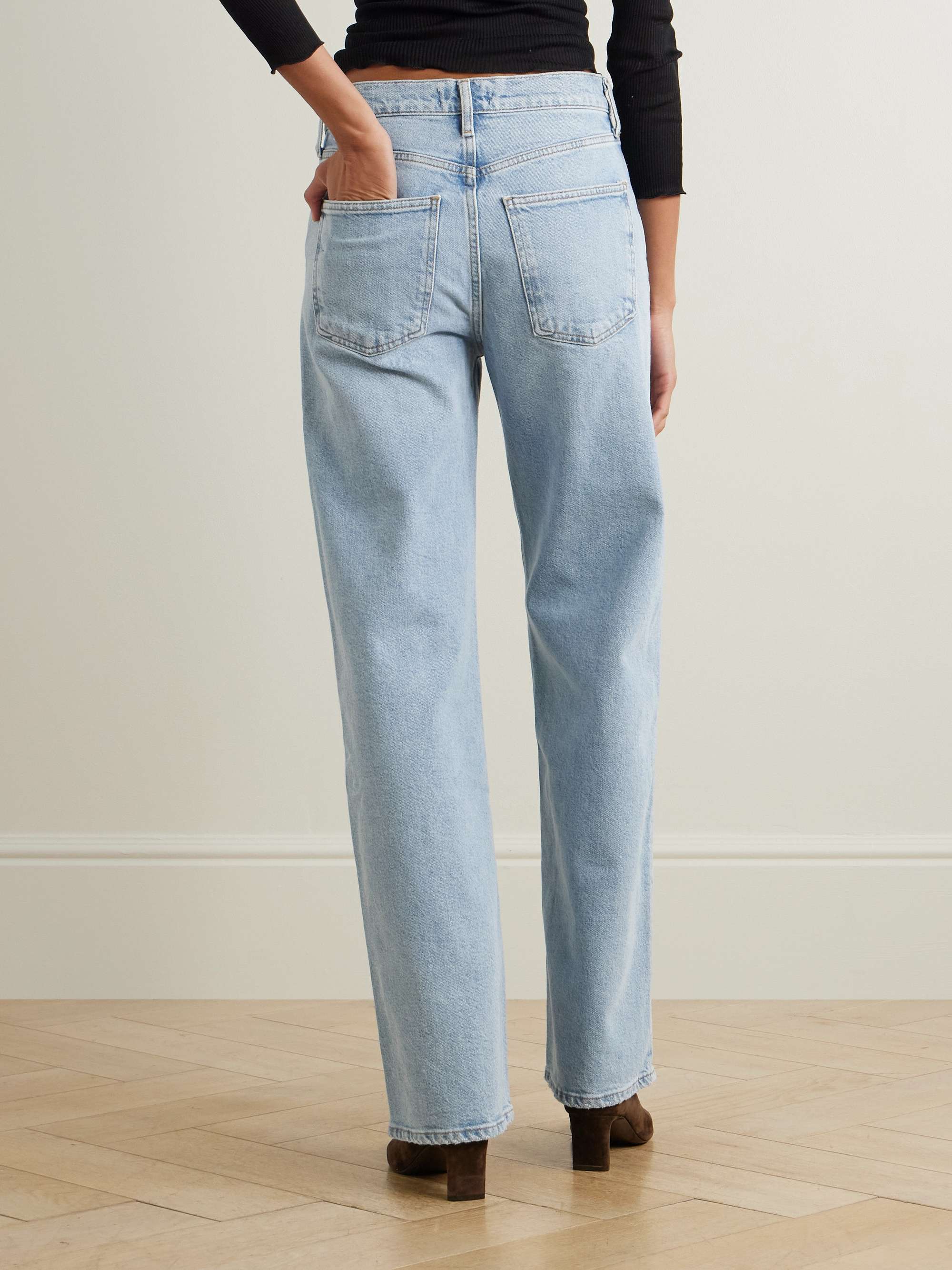 Harper mid-rise straight-leg jeans view