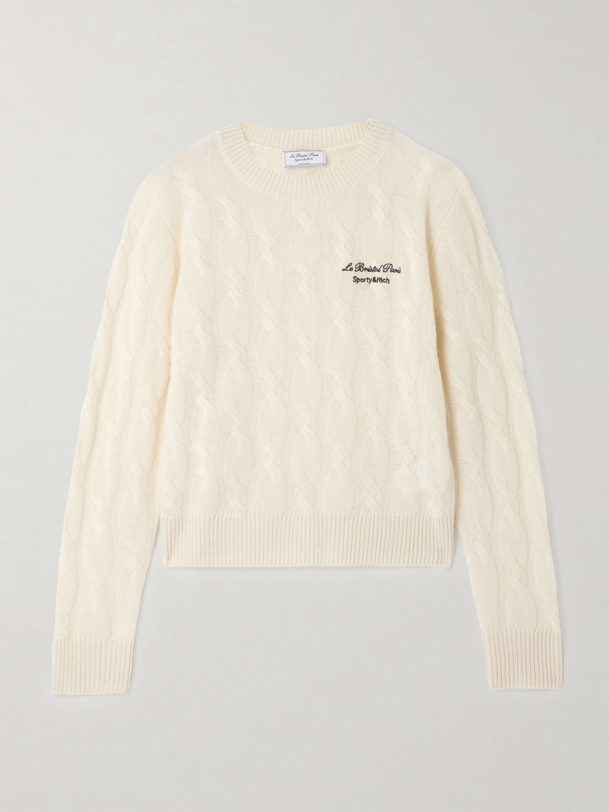 + Le Bristol Paris Faubourg cable-knit cashmere and wool-blend sweater view