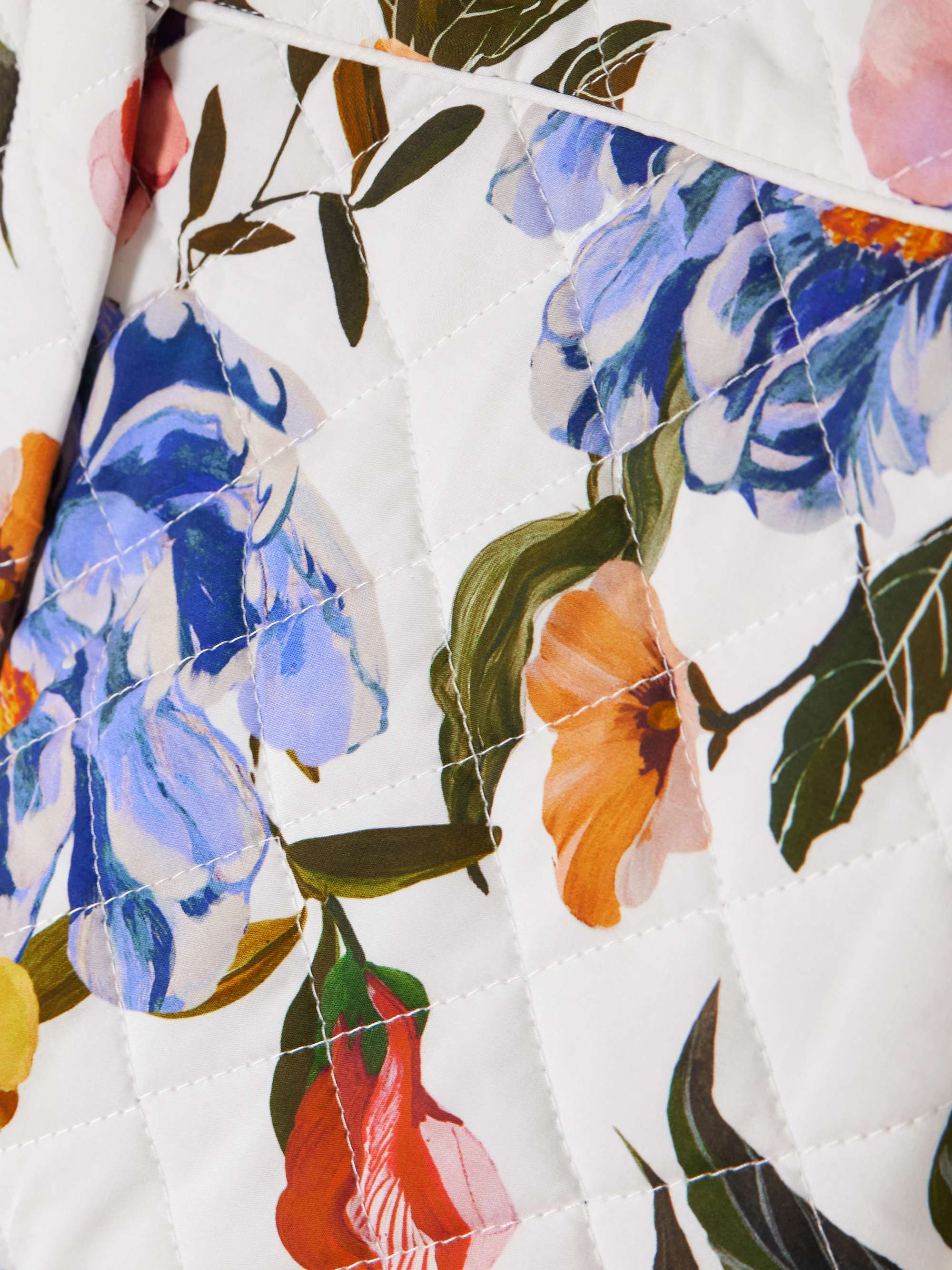 Greek Garden quilted floral-print Lyocell and cotton-blend shorts view