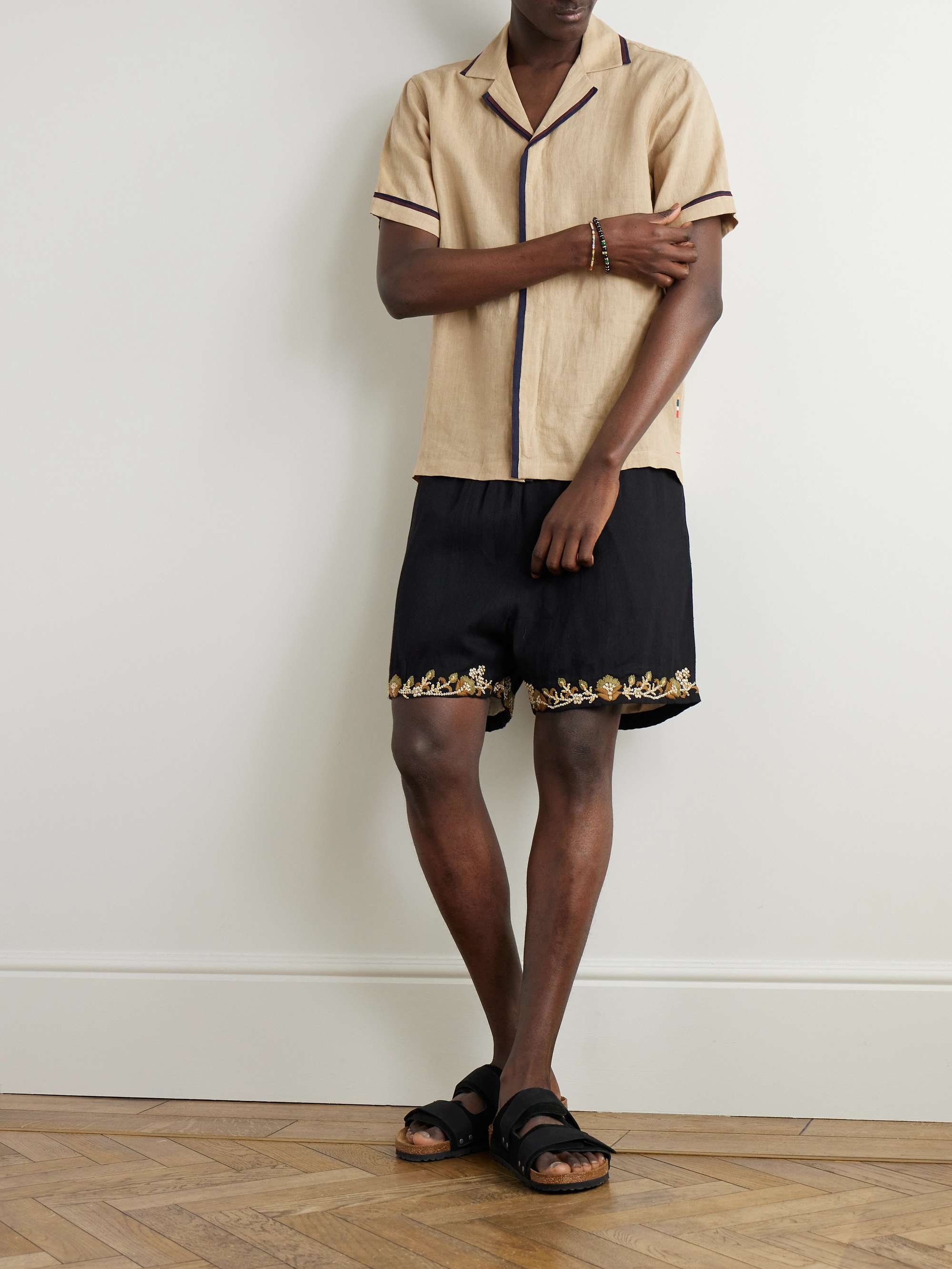Maitan Camp-Collar Linen Shirt view