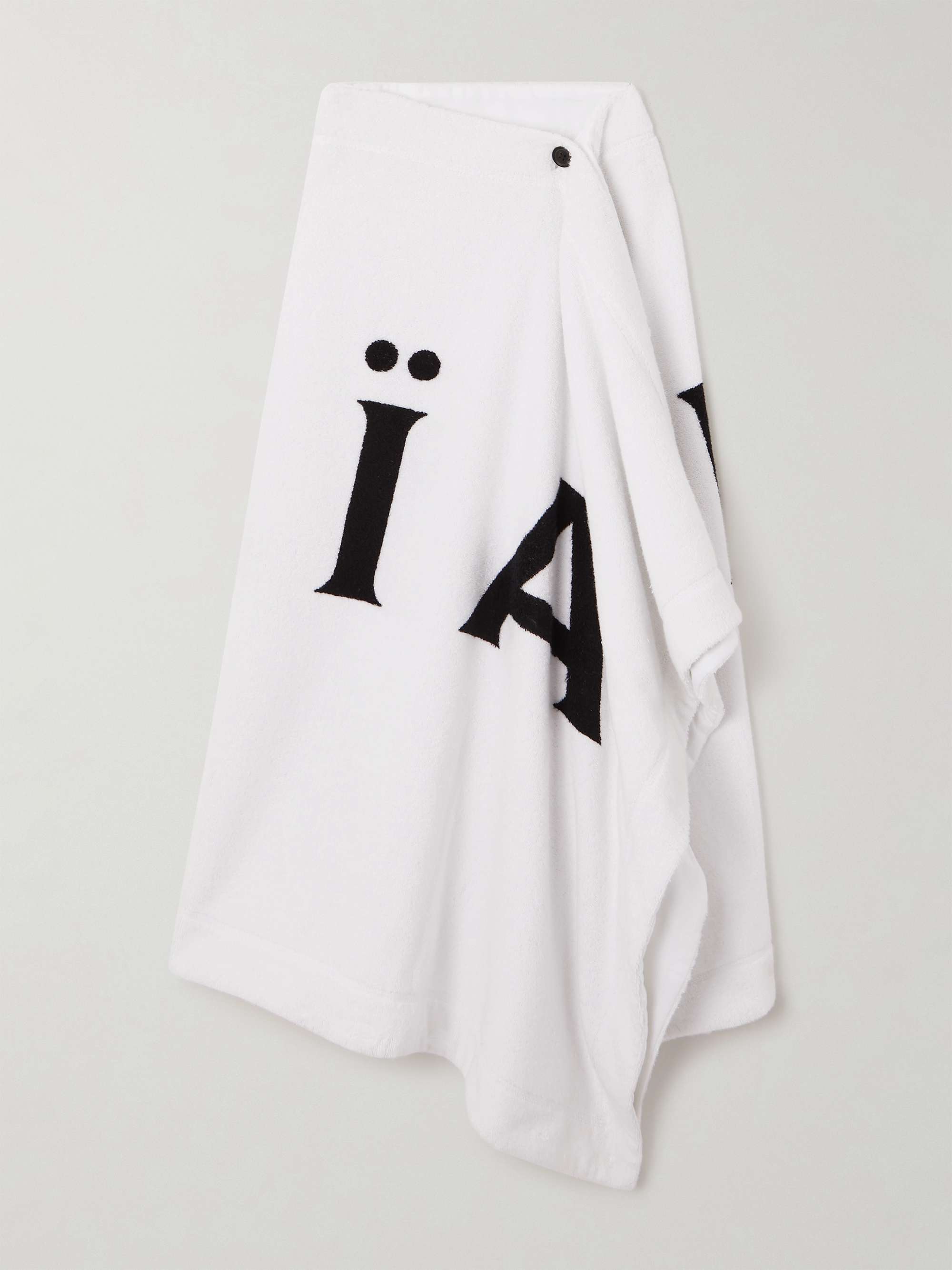 Printed cotton-terry pareo view