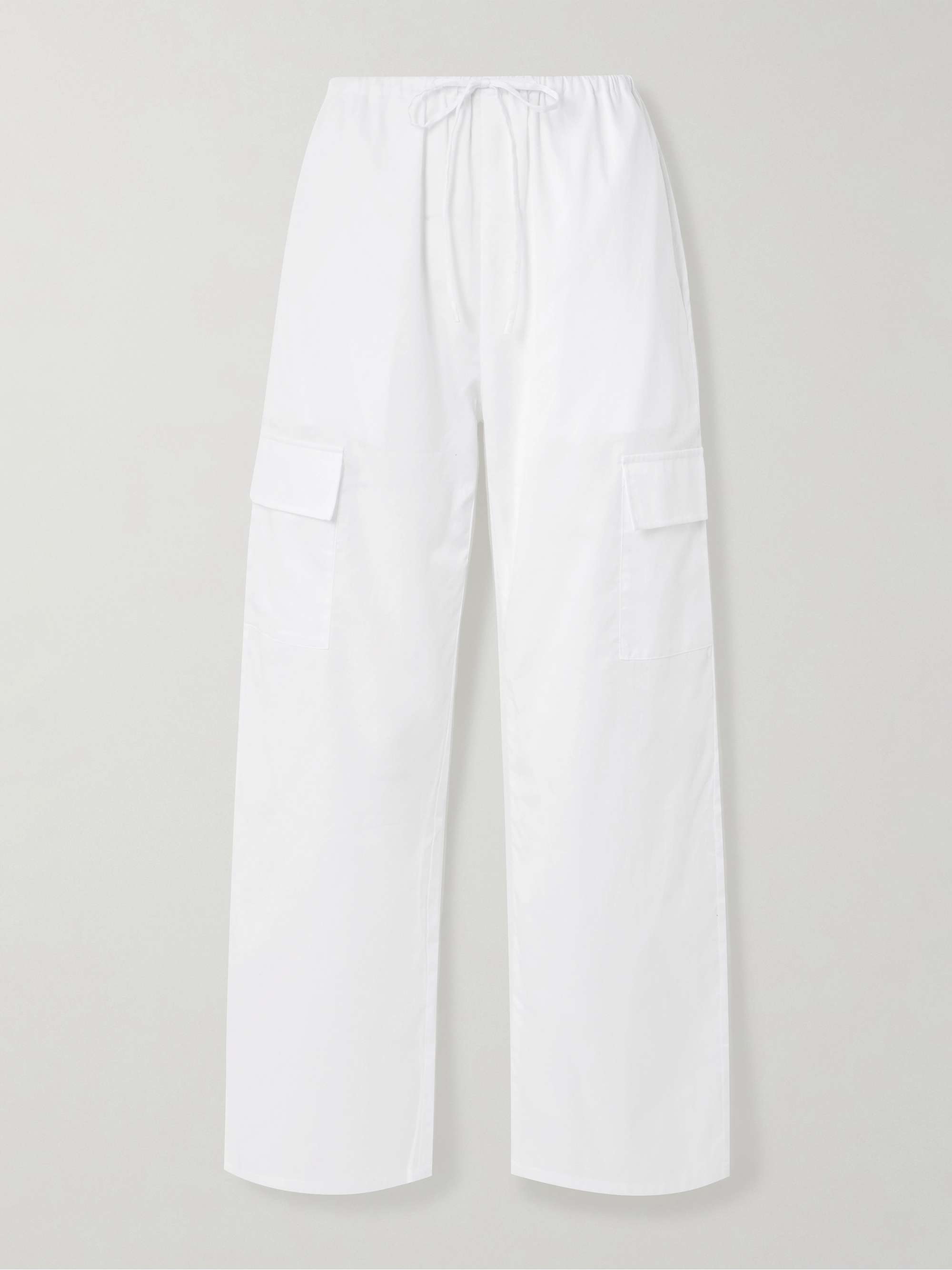 Yoko cotton-poplin straight-leg pants view