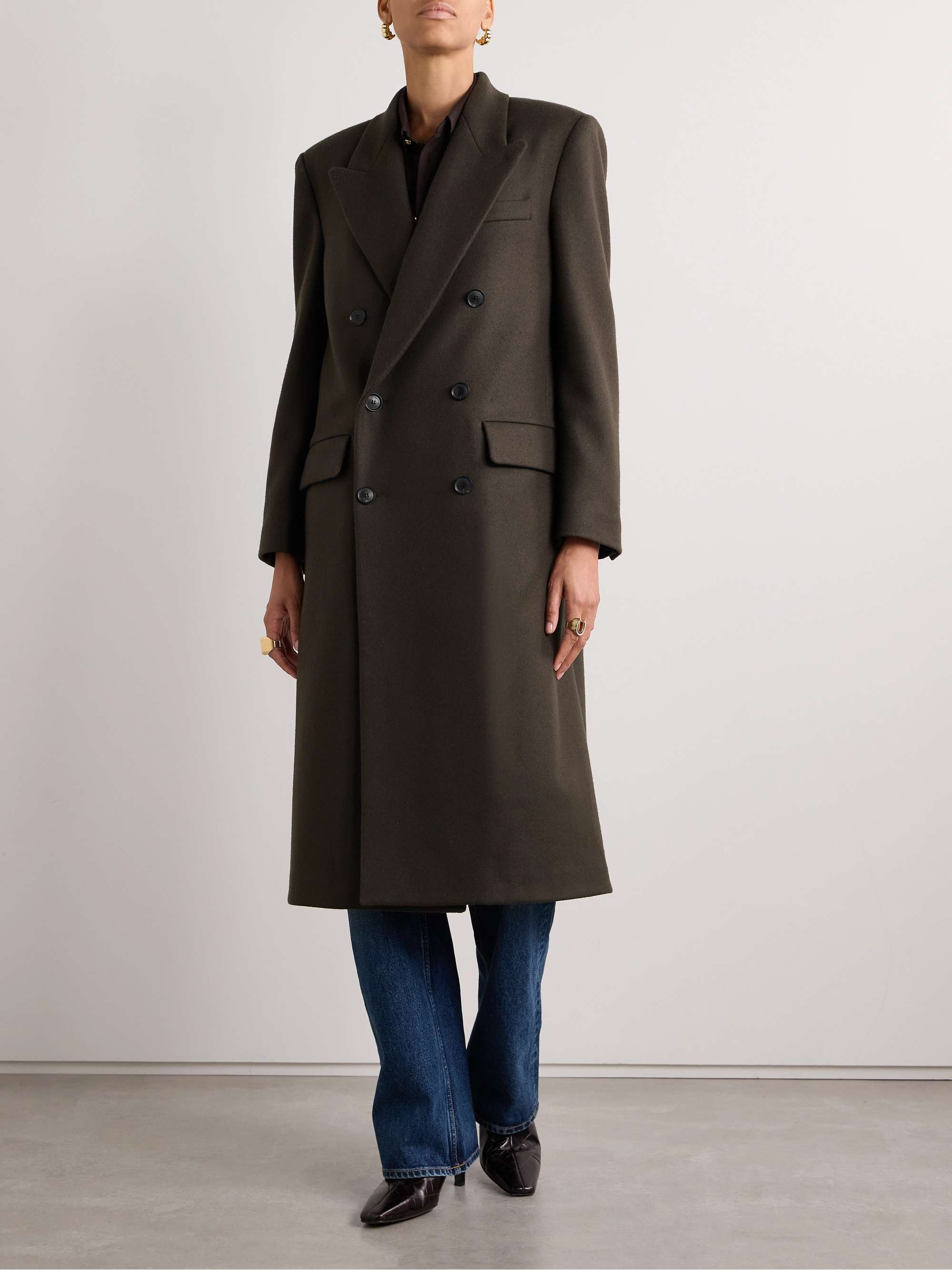 Edmont double-breasted wool-blend coat view