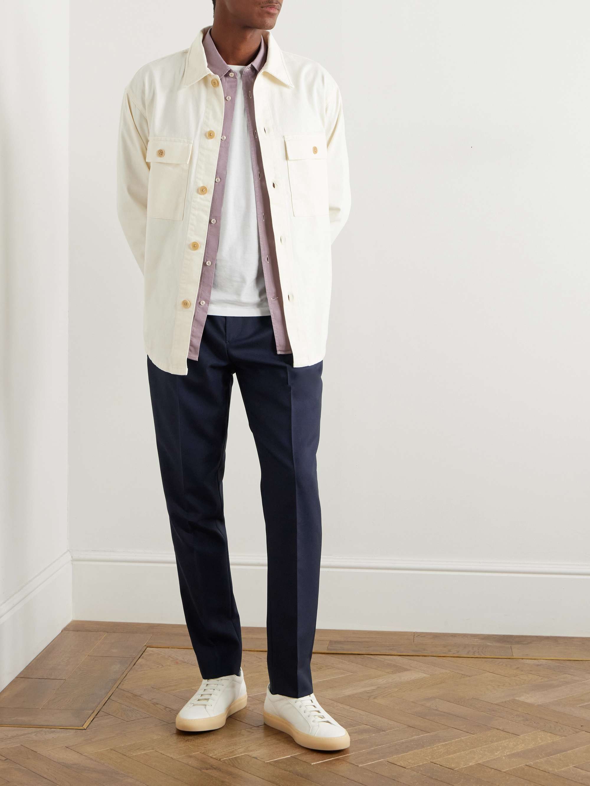 Drew Tapered Pleated Wool Trousers view
