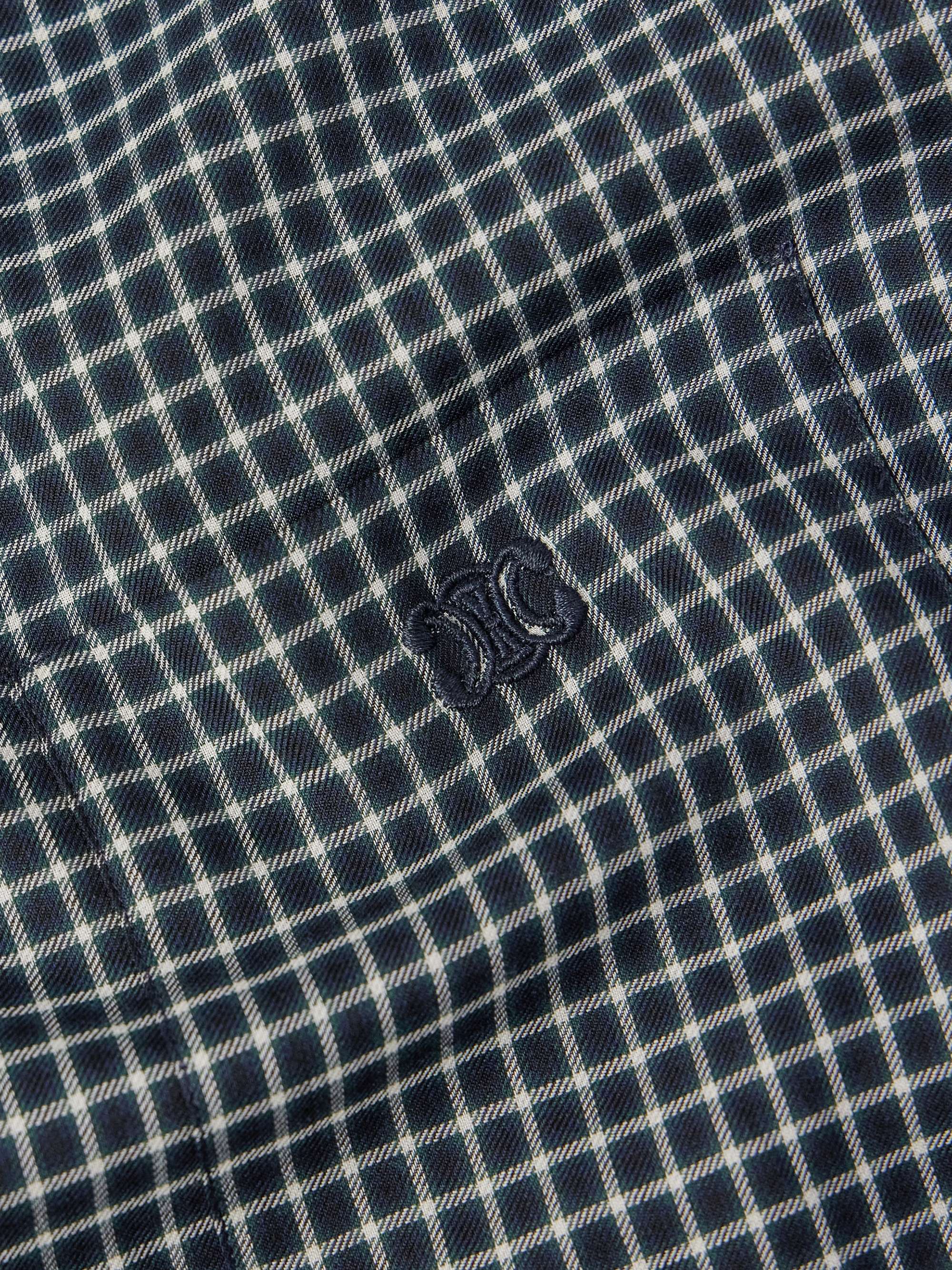 Logo-Embroidered Checked Cotton Shirt view