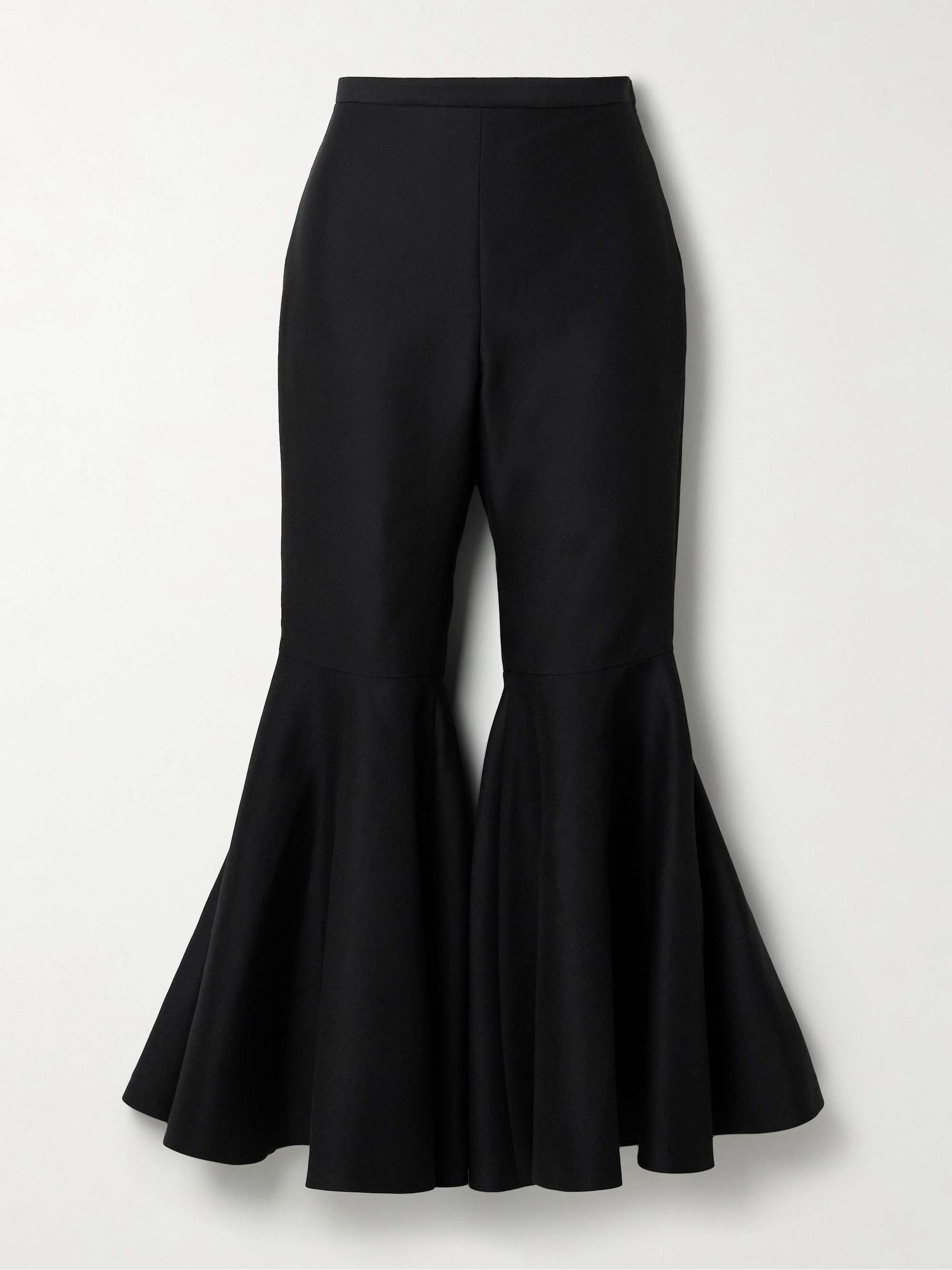 Catullo cropped cotton and silk-blend flared pants view
