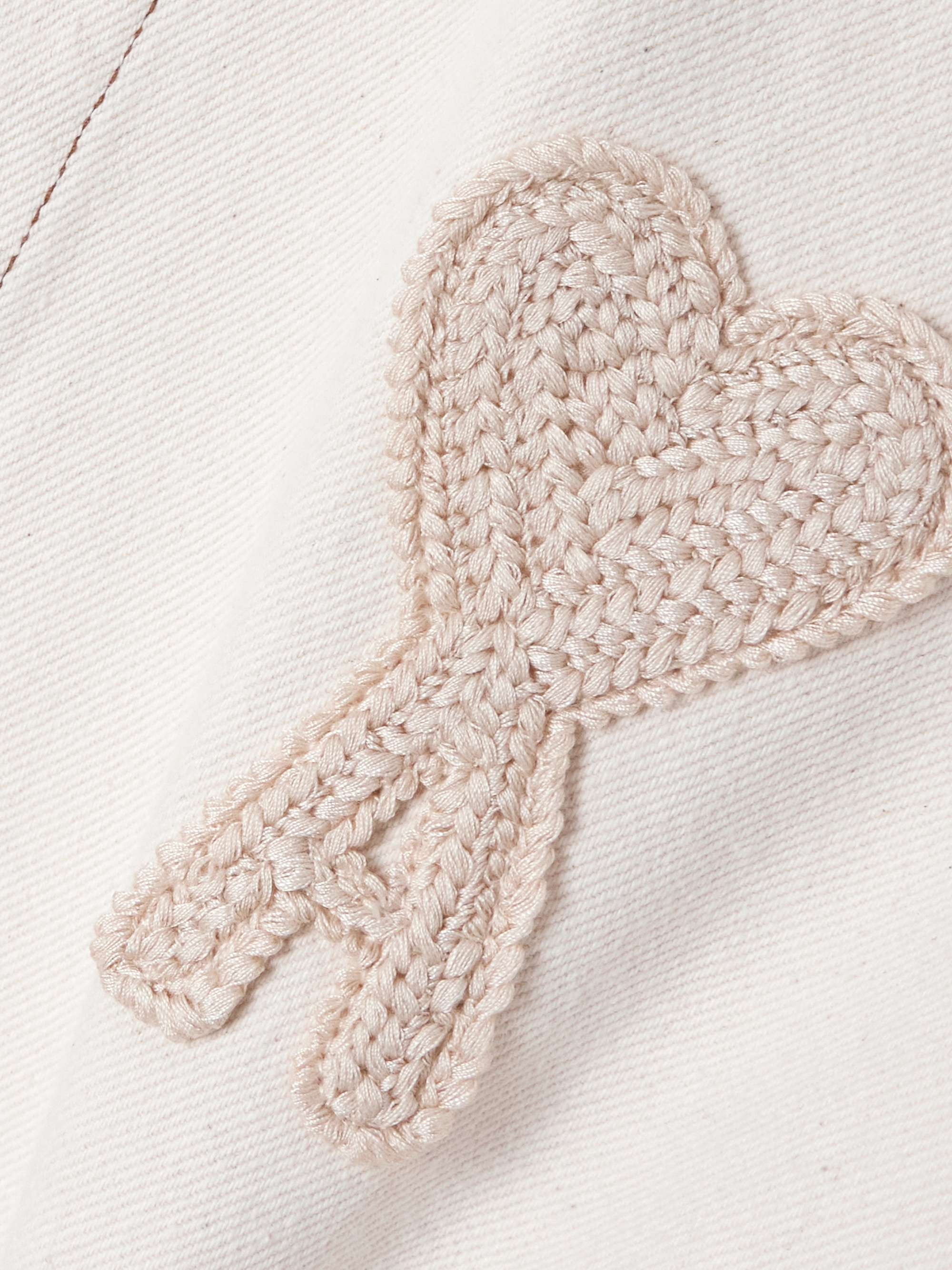 ADC embroidered cotton-twill cropped shirt view