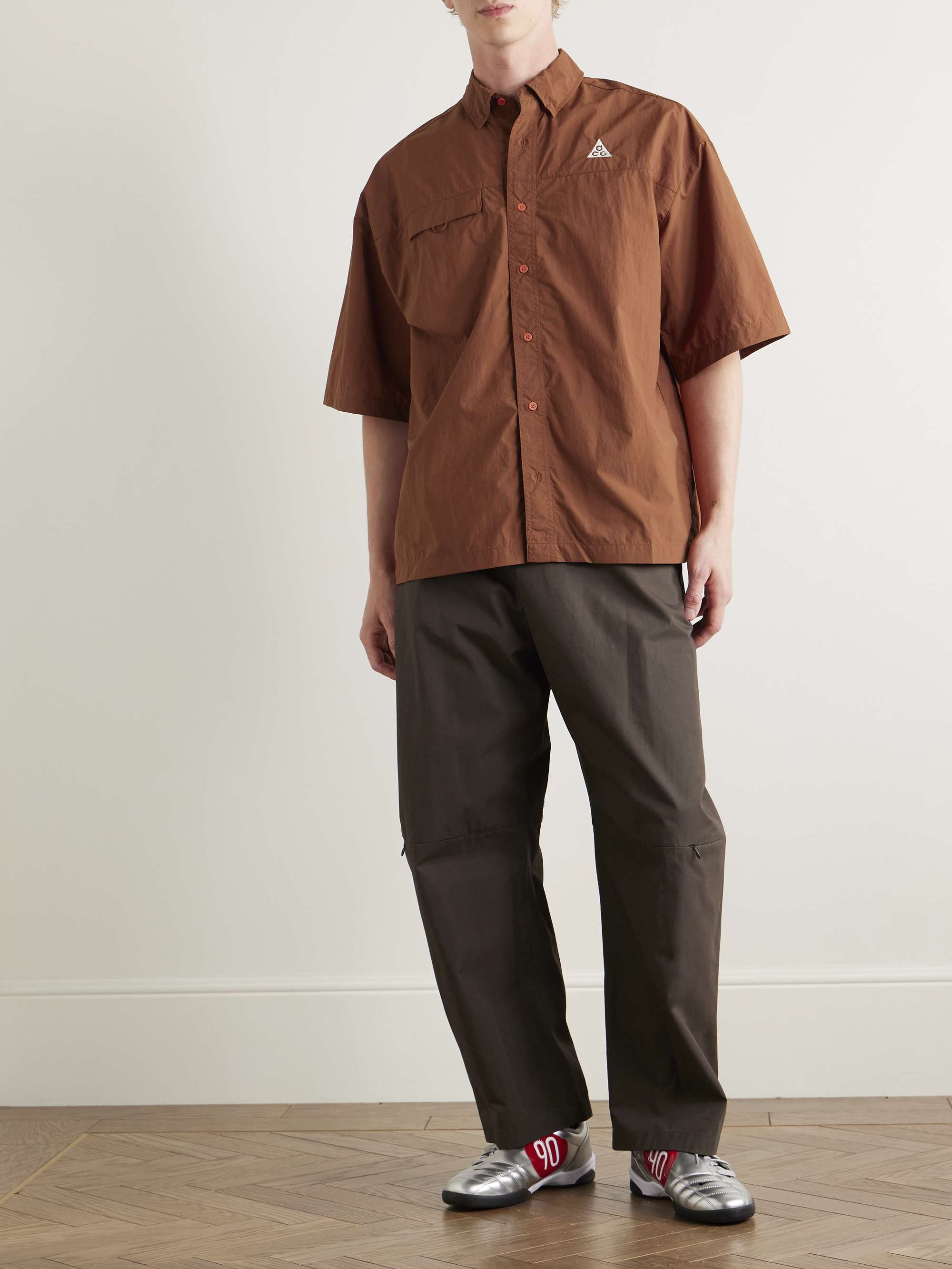 ACG Orb Weaver Oversized Logo-Embroidered Nylon Shirt view