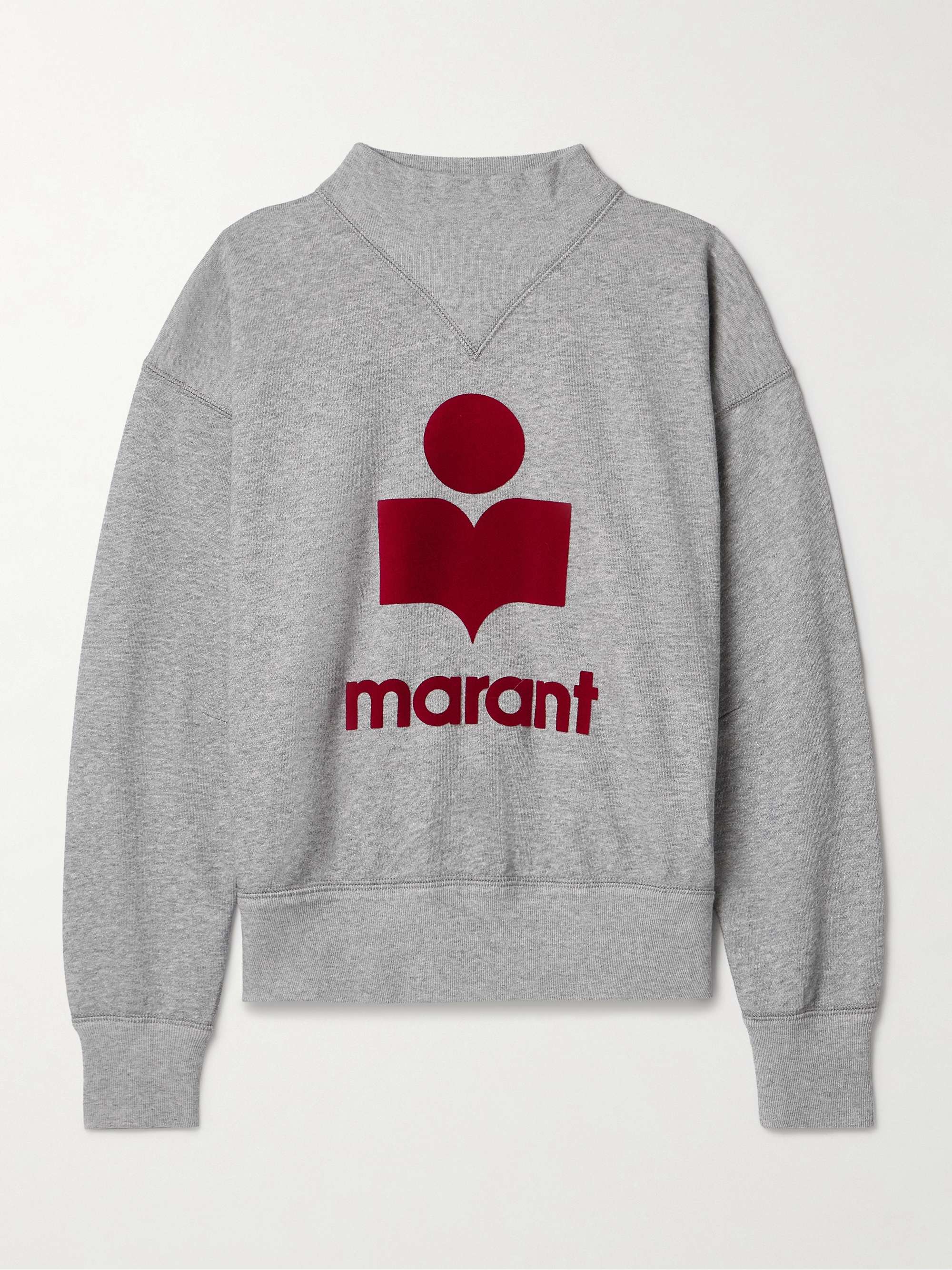 Moby flocked cotton-blend jersey sweatshirt view