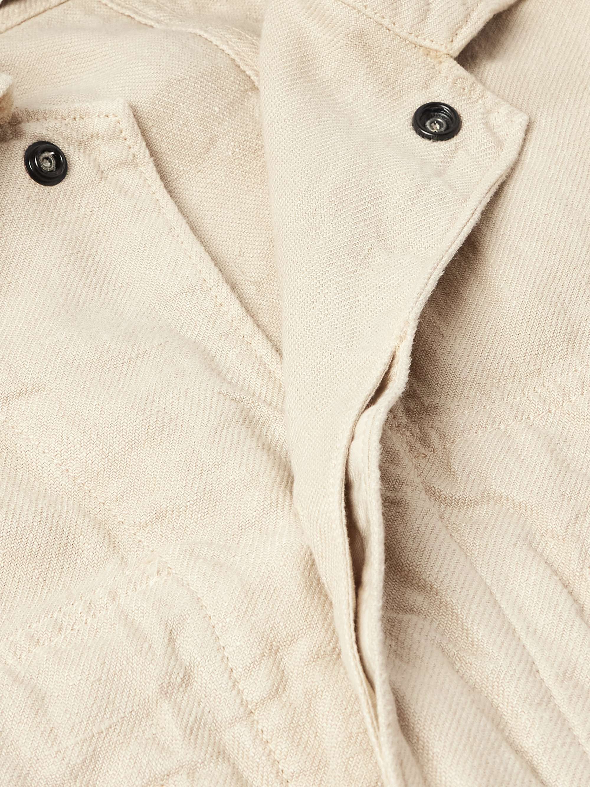 Ghost Logo-Appliquéd Garment-Dyed Linen-Twill Overshirt view