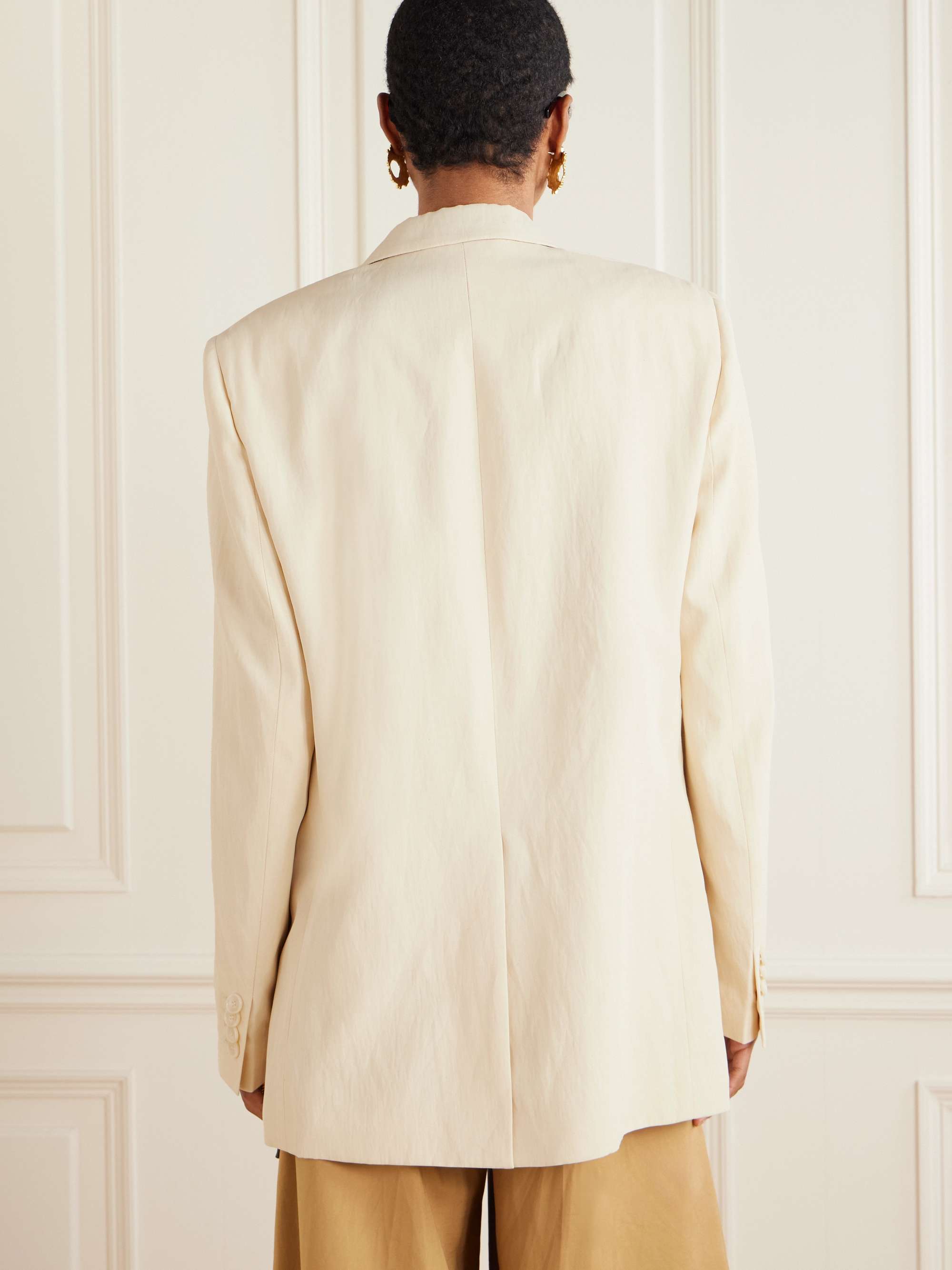 Oversized woven blazer view