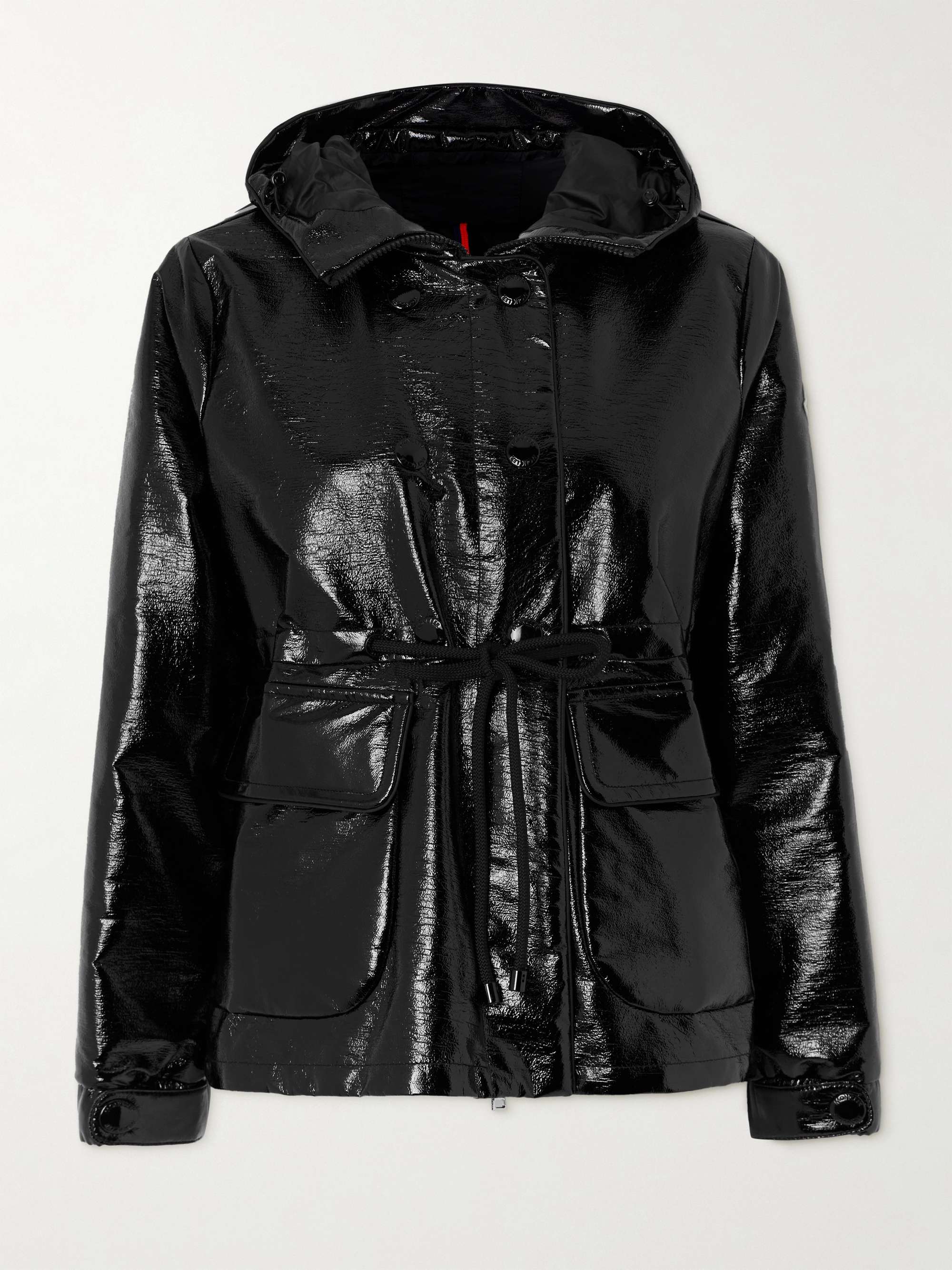 Agnou faux patent-leather parka view