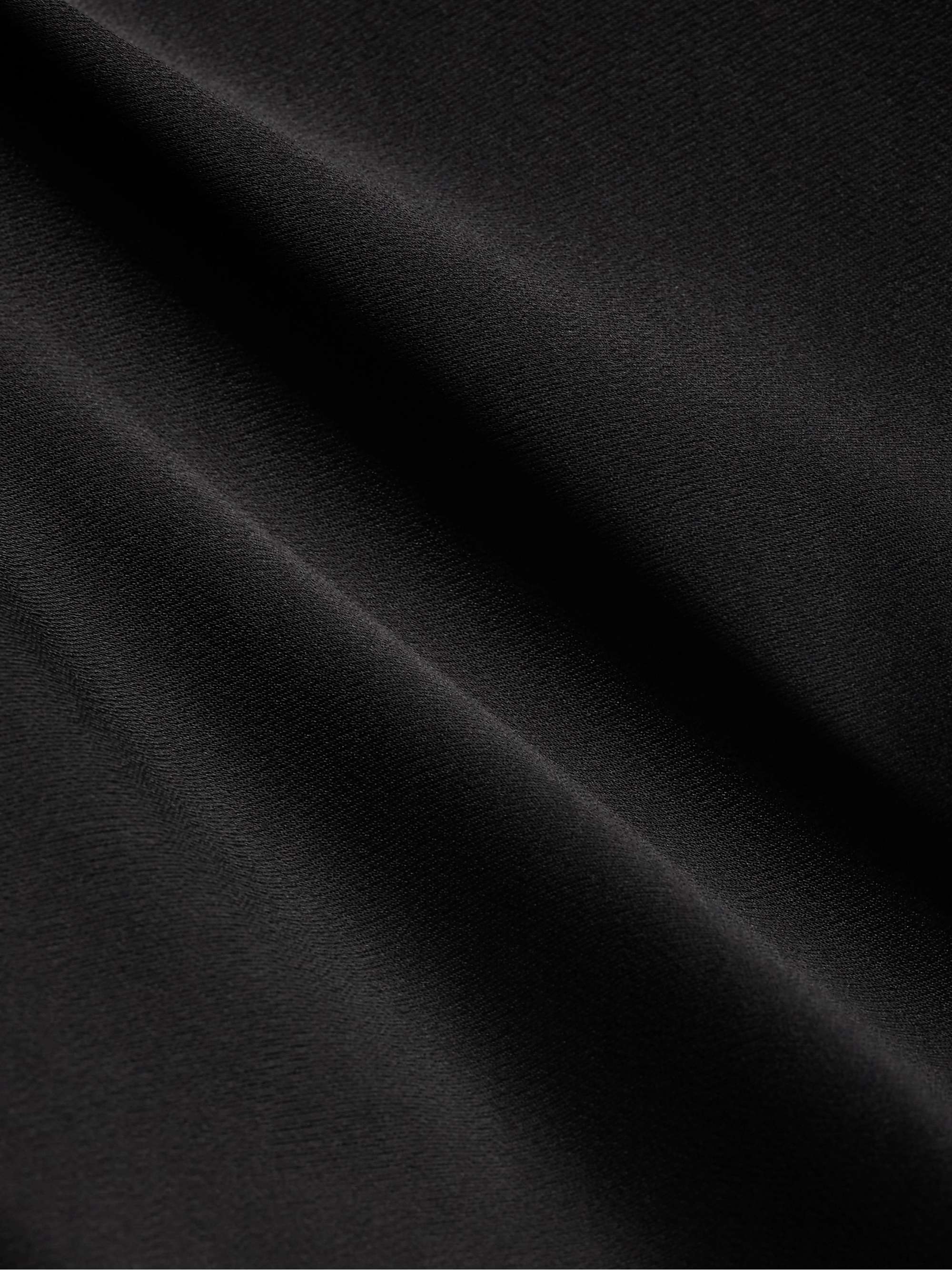 Ria twist-front satin and ribbed-knit top view