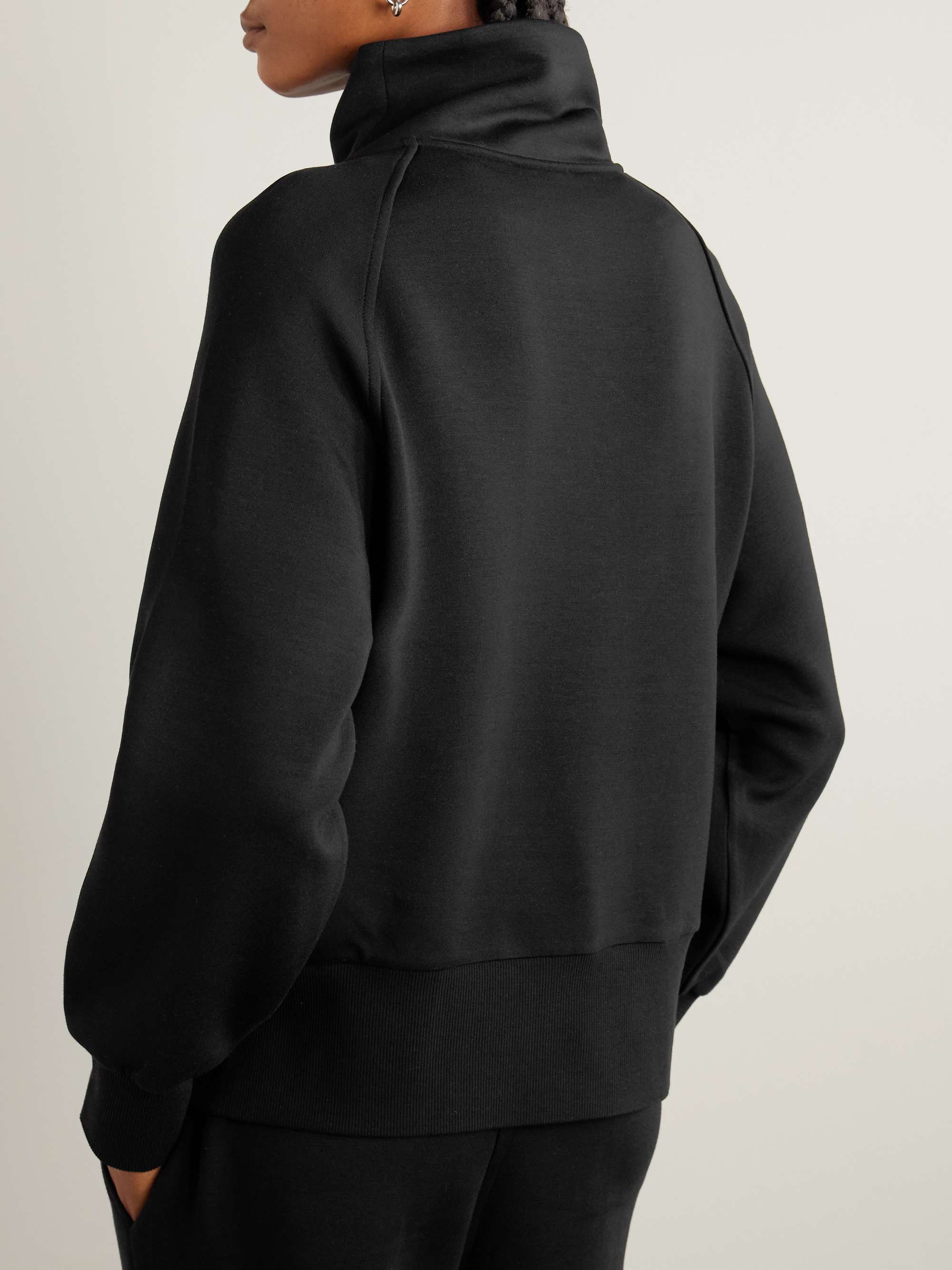 Roxbury satin-trimmed DoubleSoft® zip-up sweatshirt view