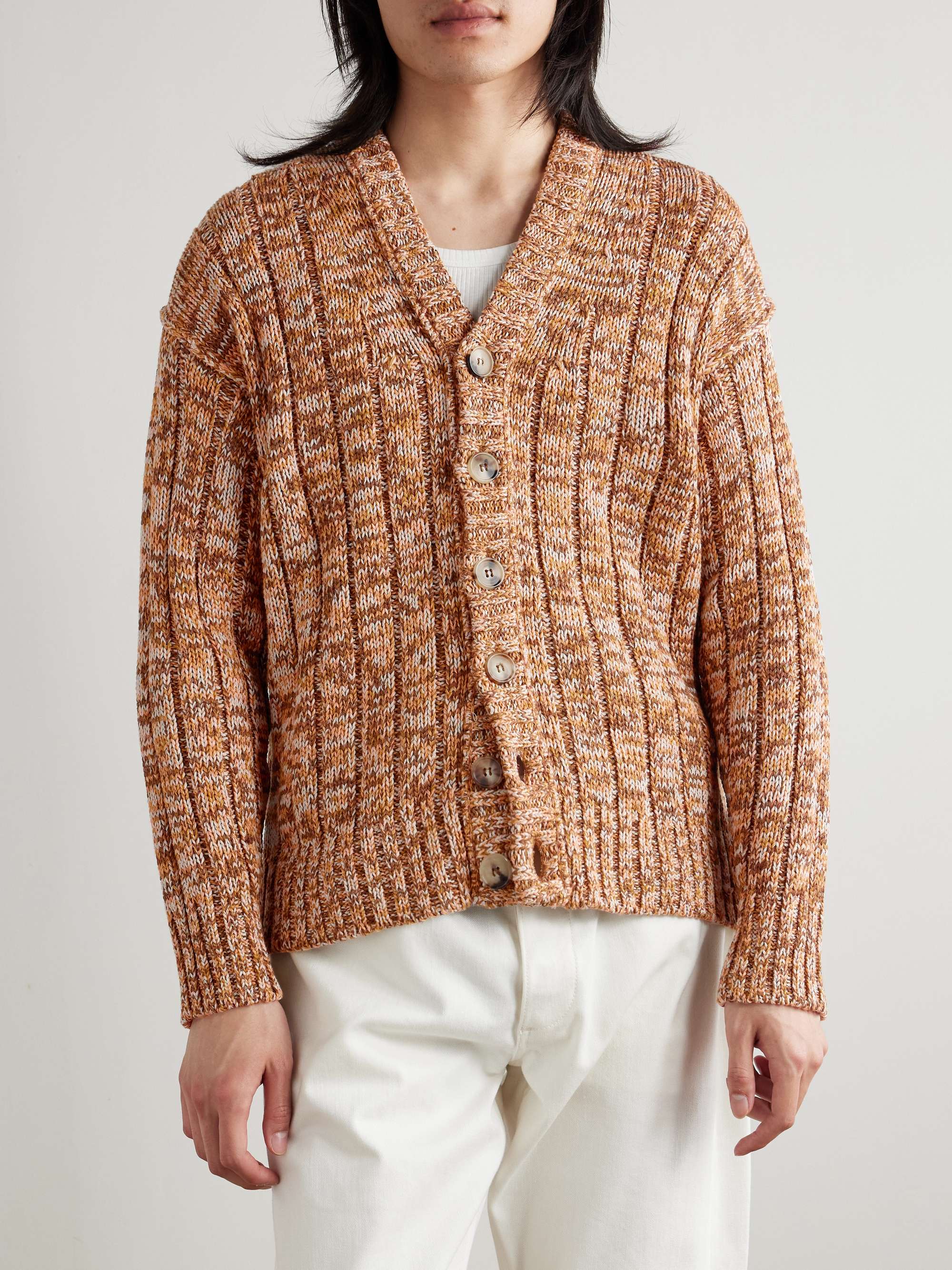 Ribbed Mulberry Silk Cardigan view