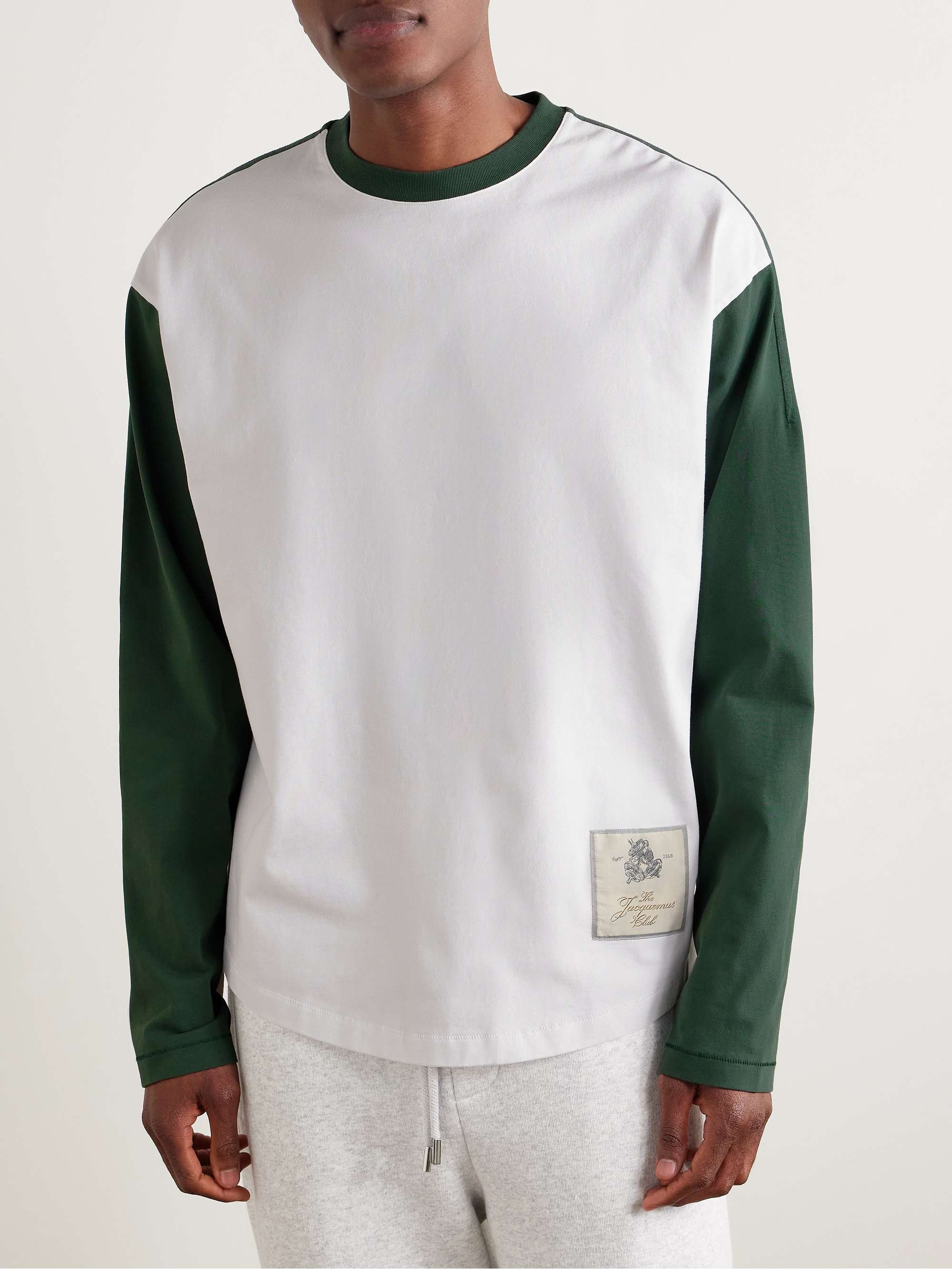 Appliquéd Logo-Print Cotton-Jersey T-Shirt view