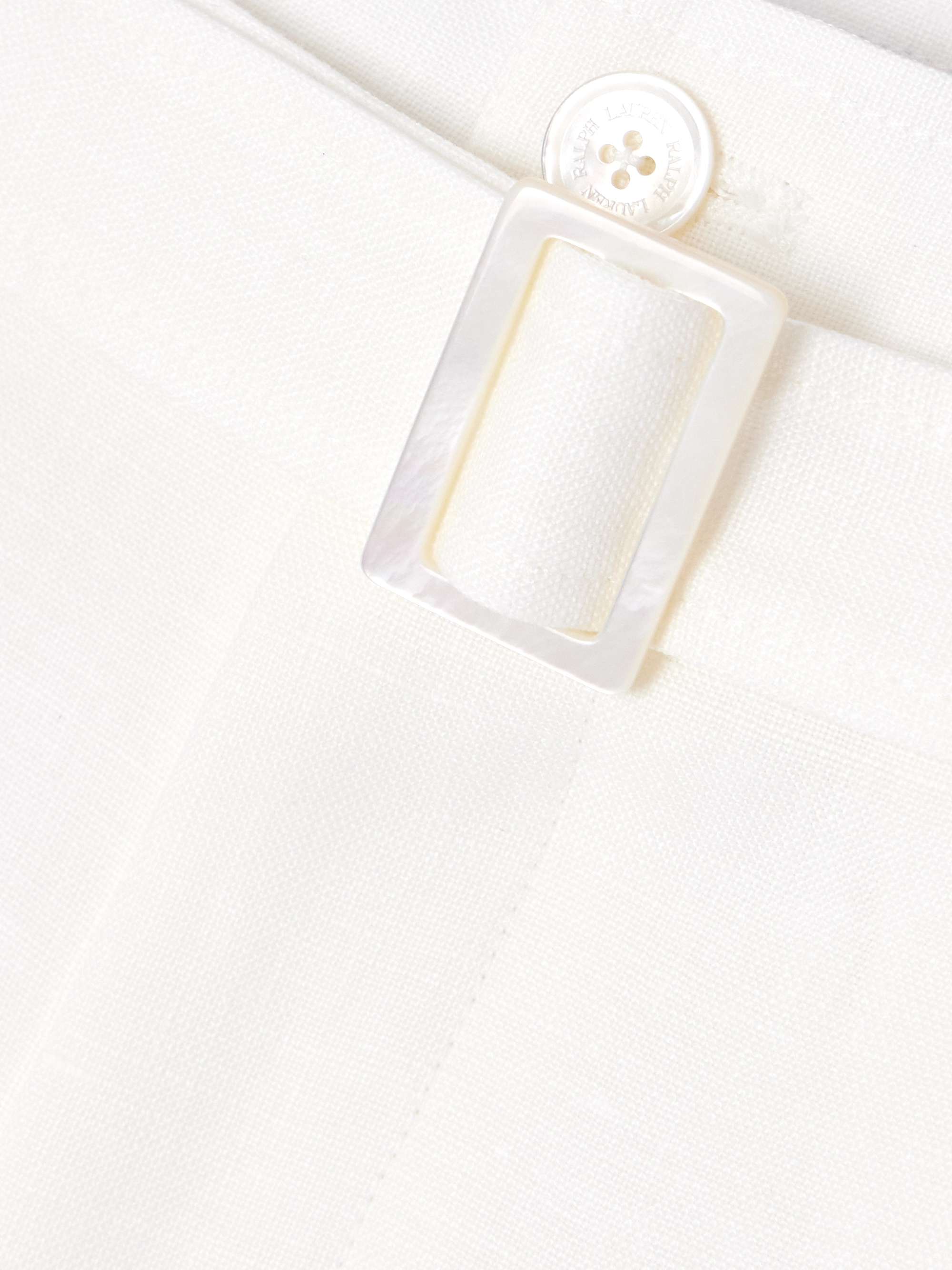 Denise belted pleated linen shorts view