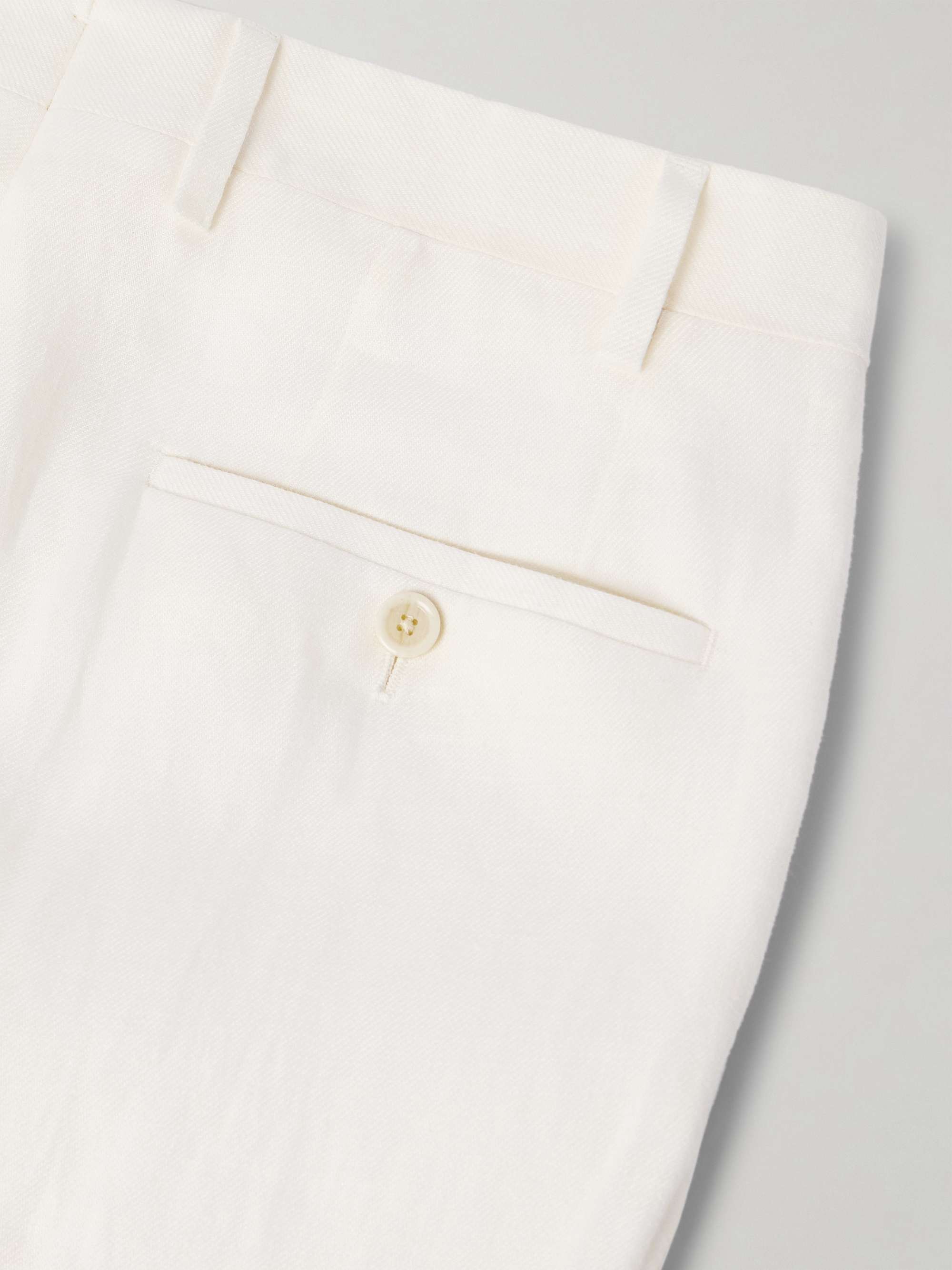 Soho Tapered Pleated Linen-Twill Trousers view