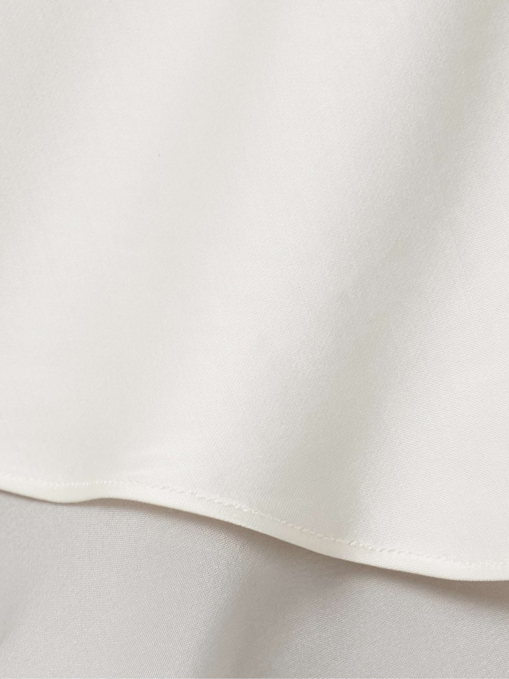 Nola silk chiffon-trimmed satin midi skirt view