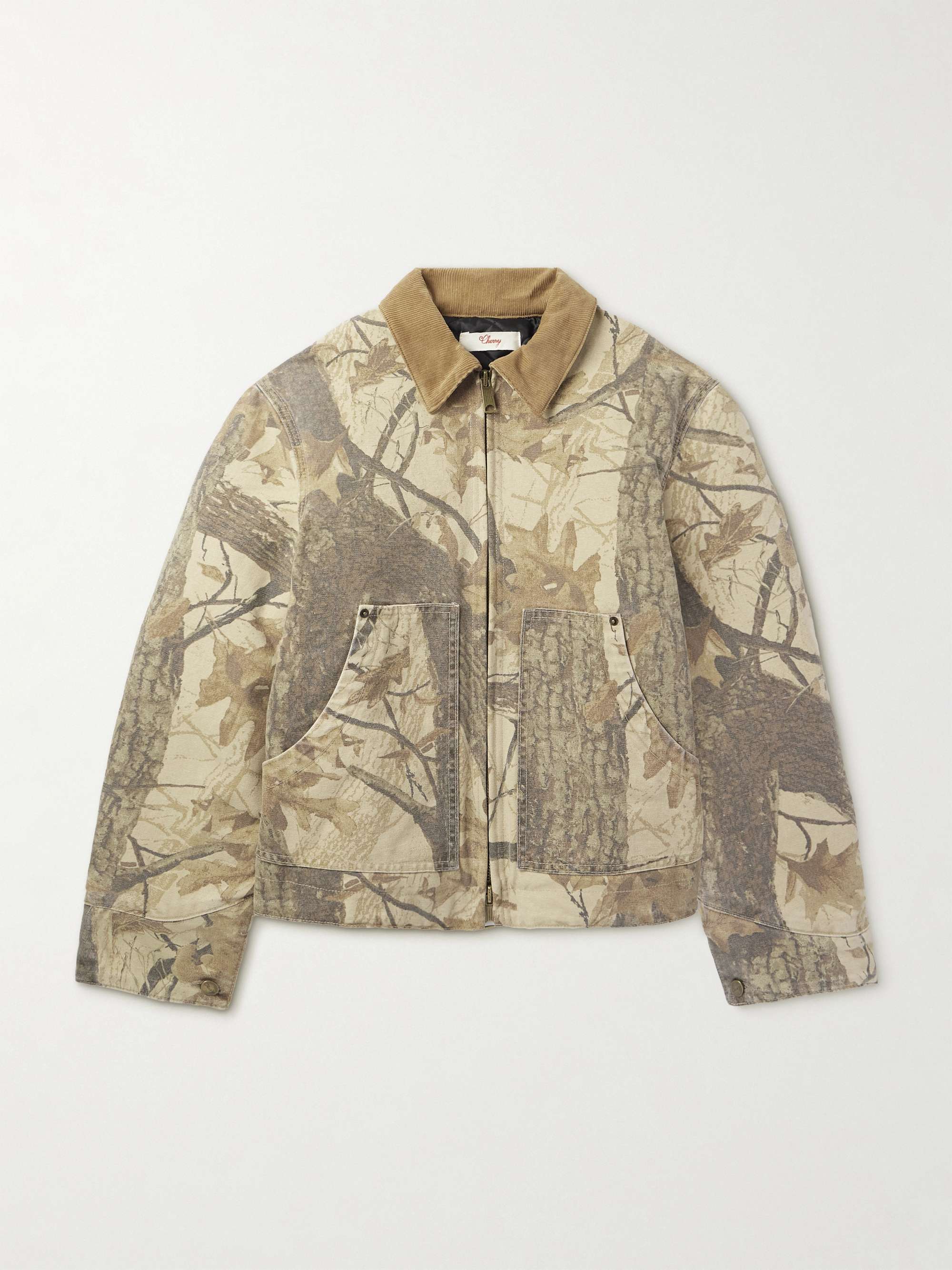 Mossy Oak Corduroy-Trimmed Printed Cotton-Canvas Jacket view