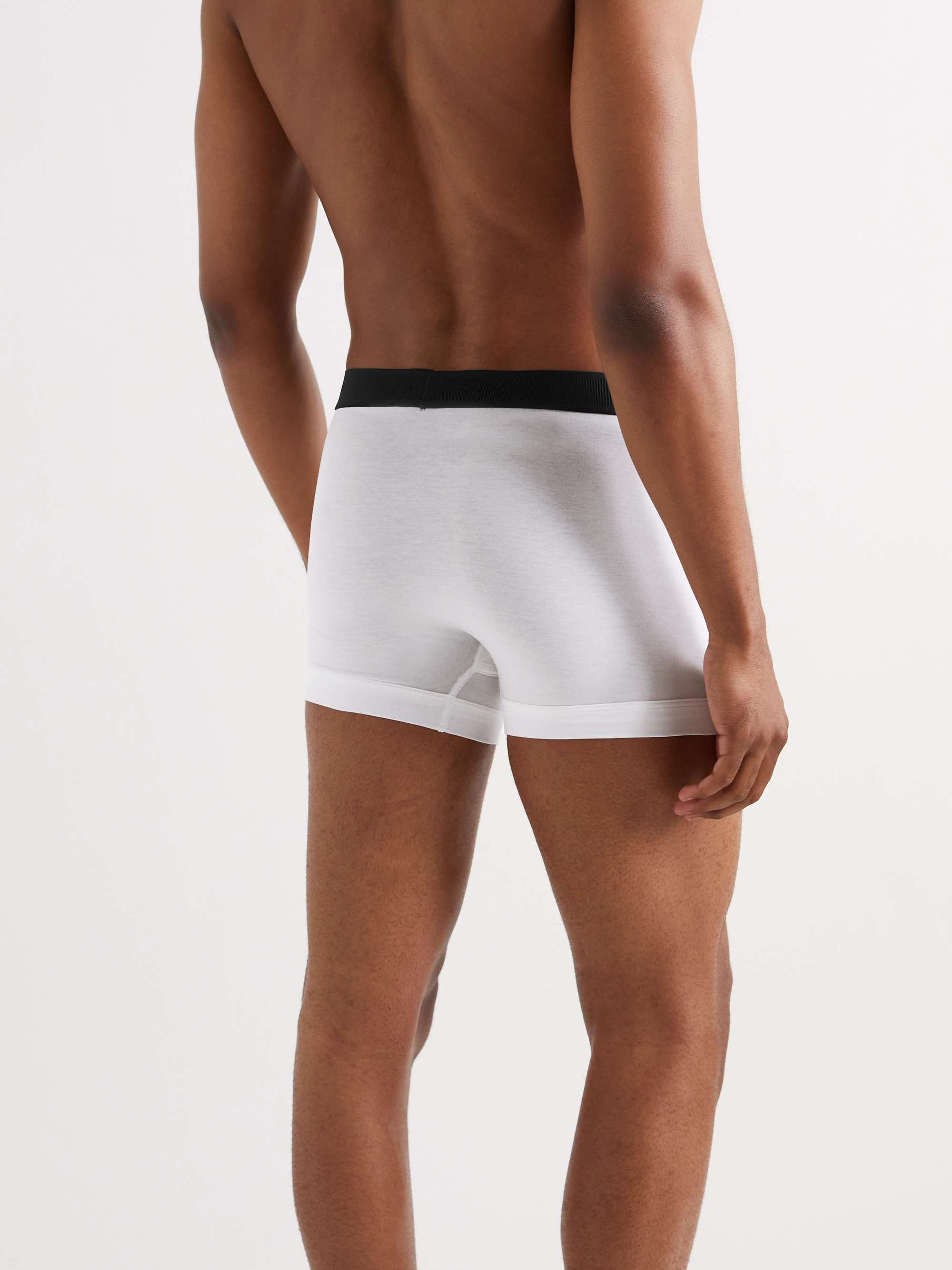Two-Pack Stretch Cotton and Modal-Blend Boxer Briefs view