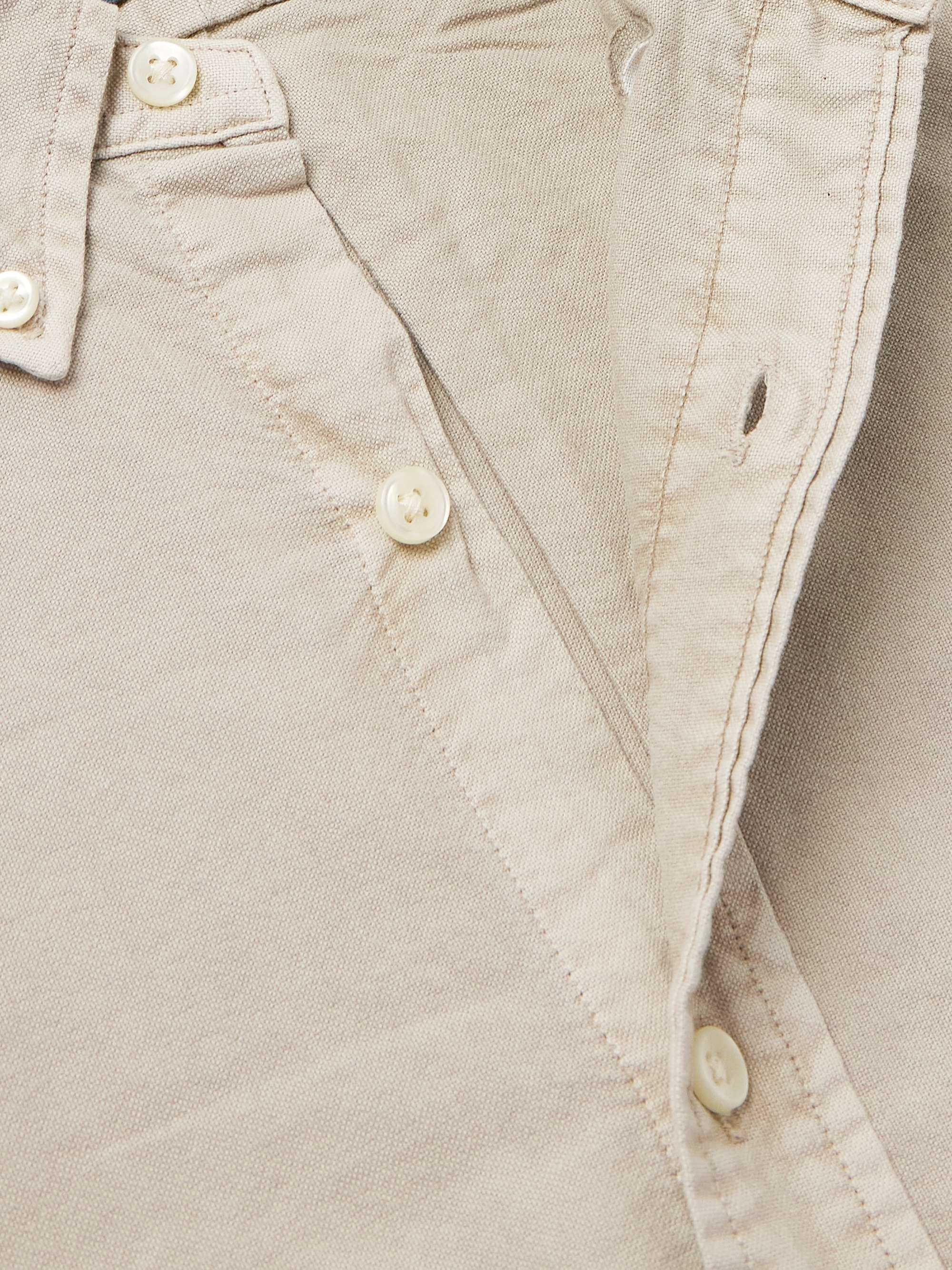 Slim-Fit Button-Down Collar Logo-Embroidered Cotton Oxford Shirt view