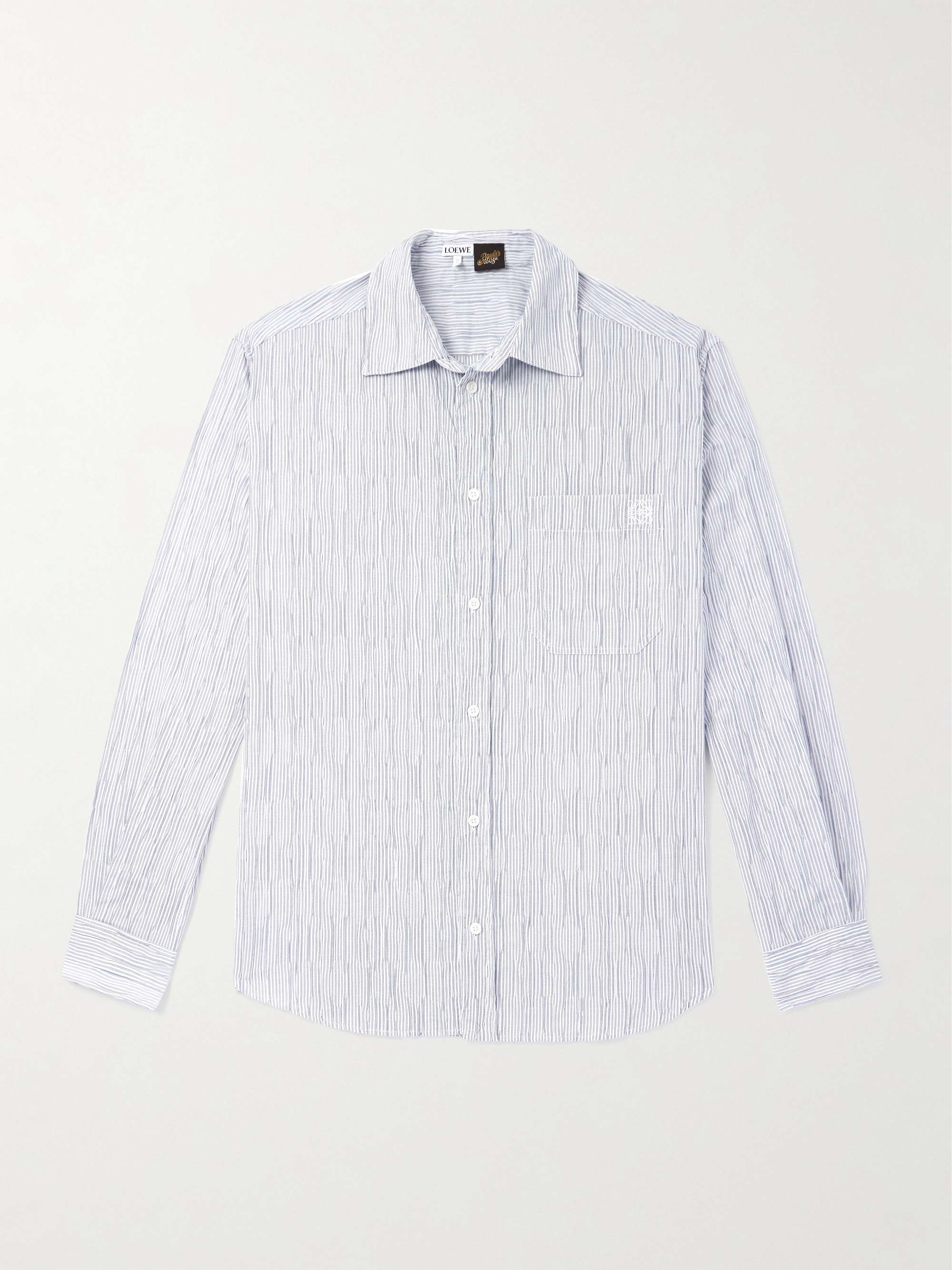 + Paula's Ibiza Pinstriped Cotton-Blend Shirt view