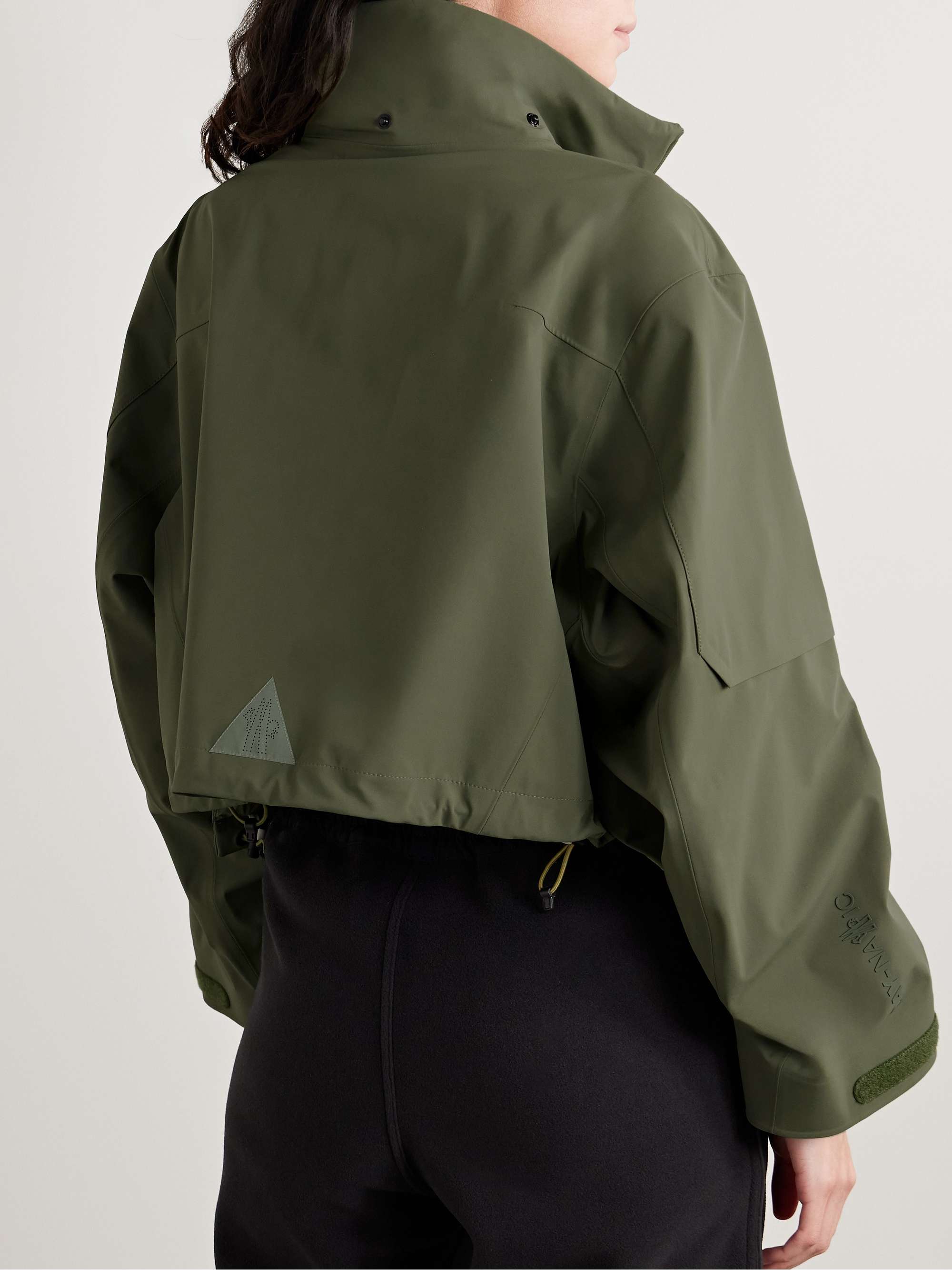 Kibira appliquéd shell hooded jacket view
