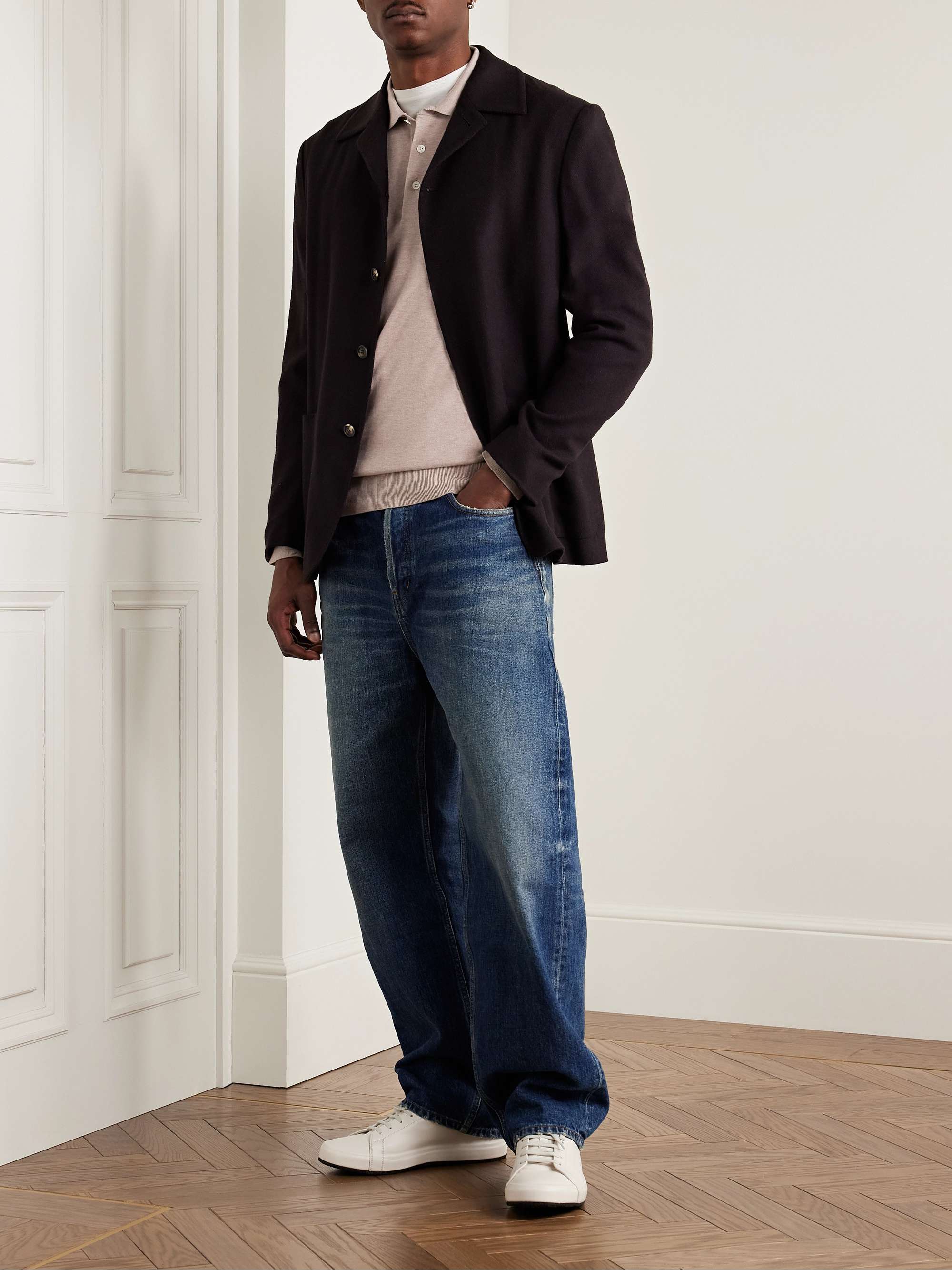 Slim-Fit Mariner Sea Island Cotton Polo Shirt view