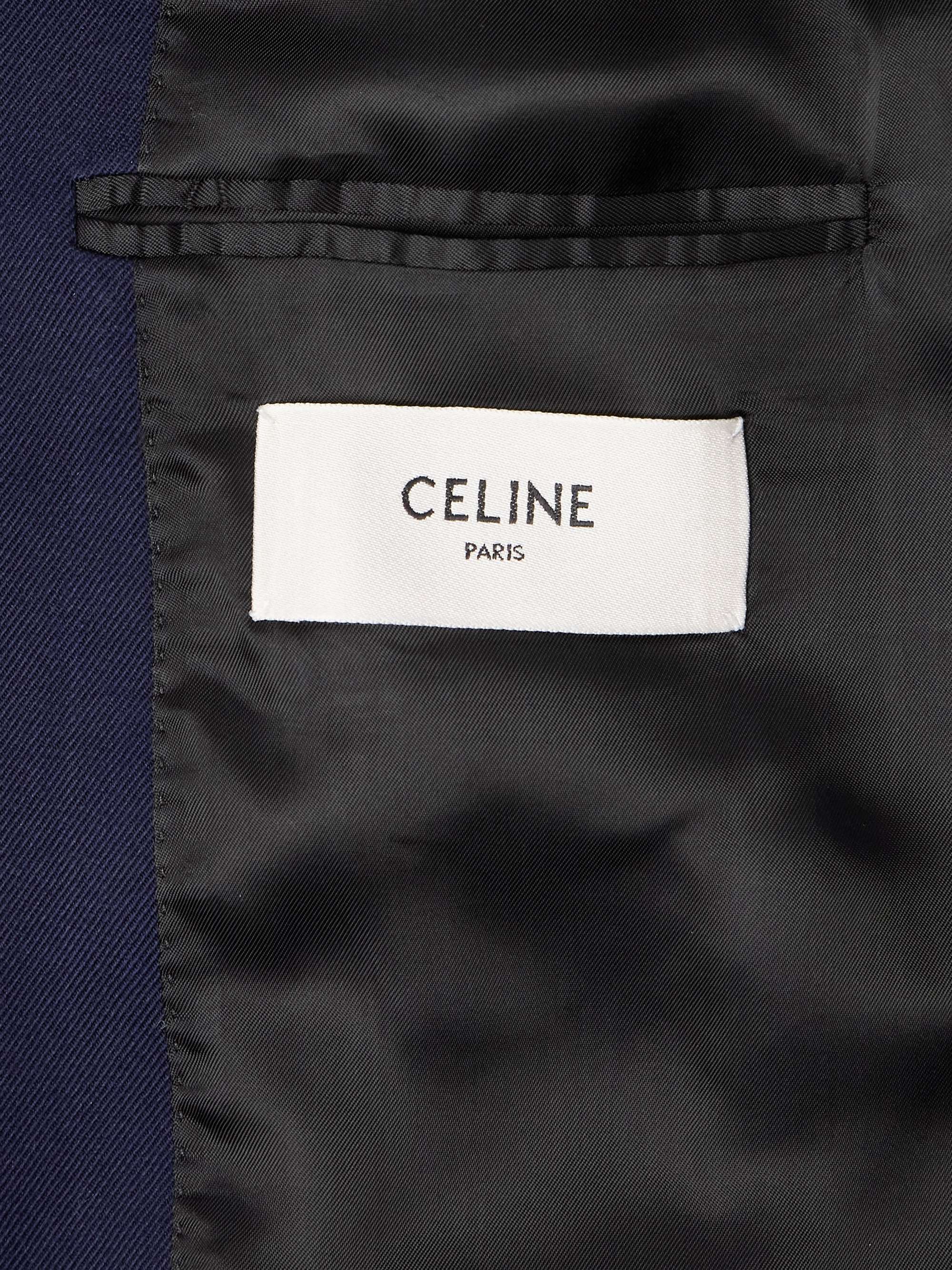 Slim-Fit Logo-Appliquéd Piped Wool-Twill Blazer view