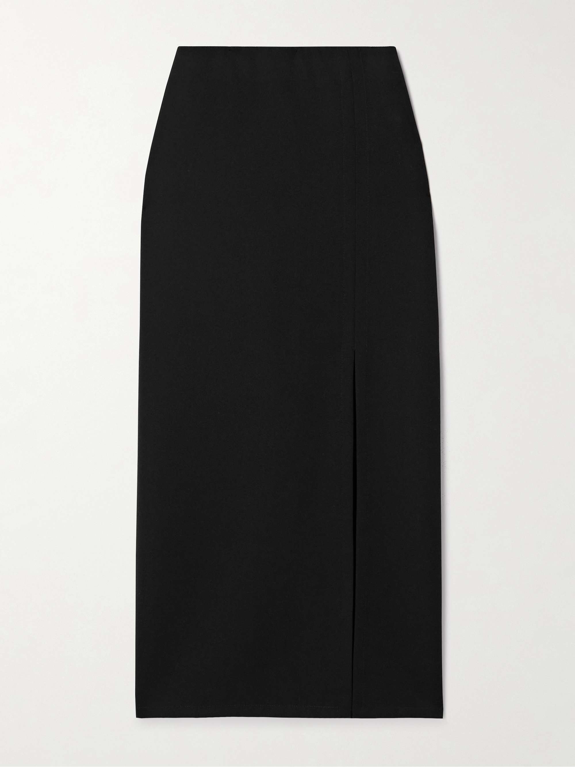 Colby stretch recycled-crepe midi skirt view