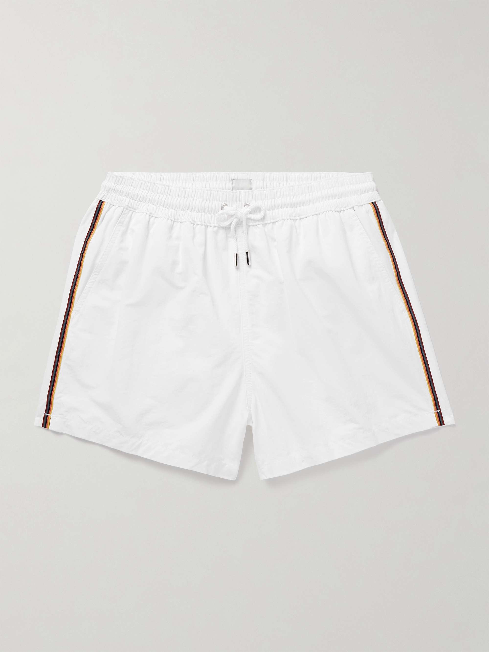 Short-Length Grosgrain-Trimmed Swim Shorts view
