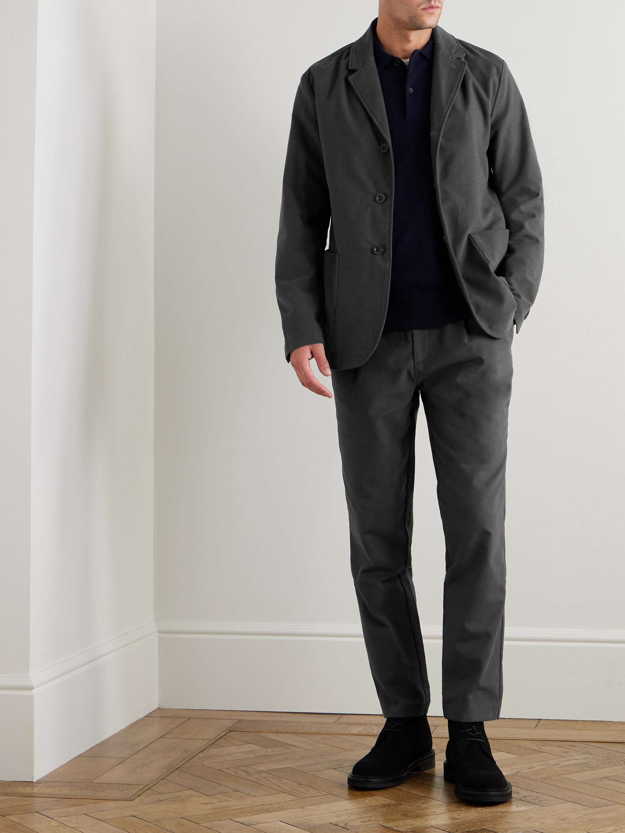 Organic Cotton-Blend Moleskin Suit Jacket view