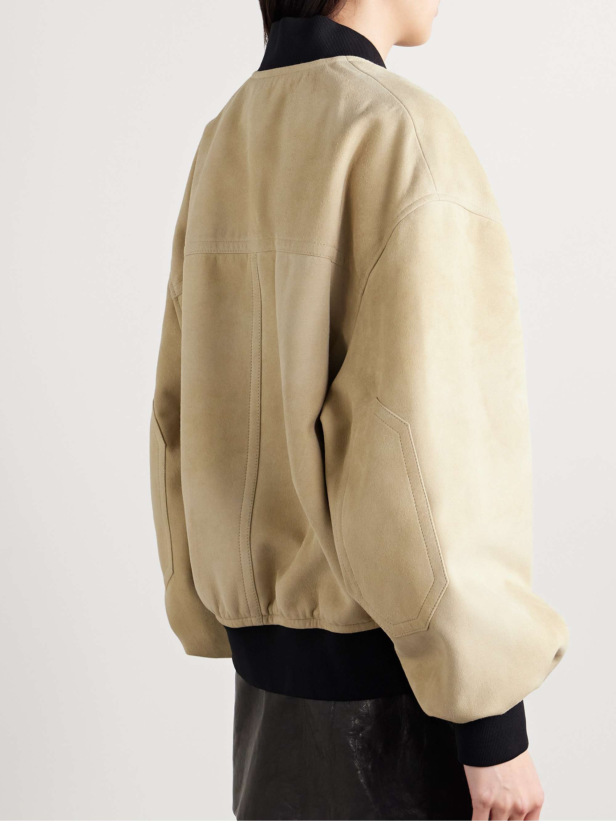 Spence suede bomber jacket view