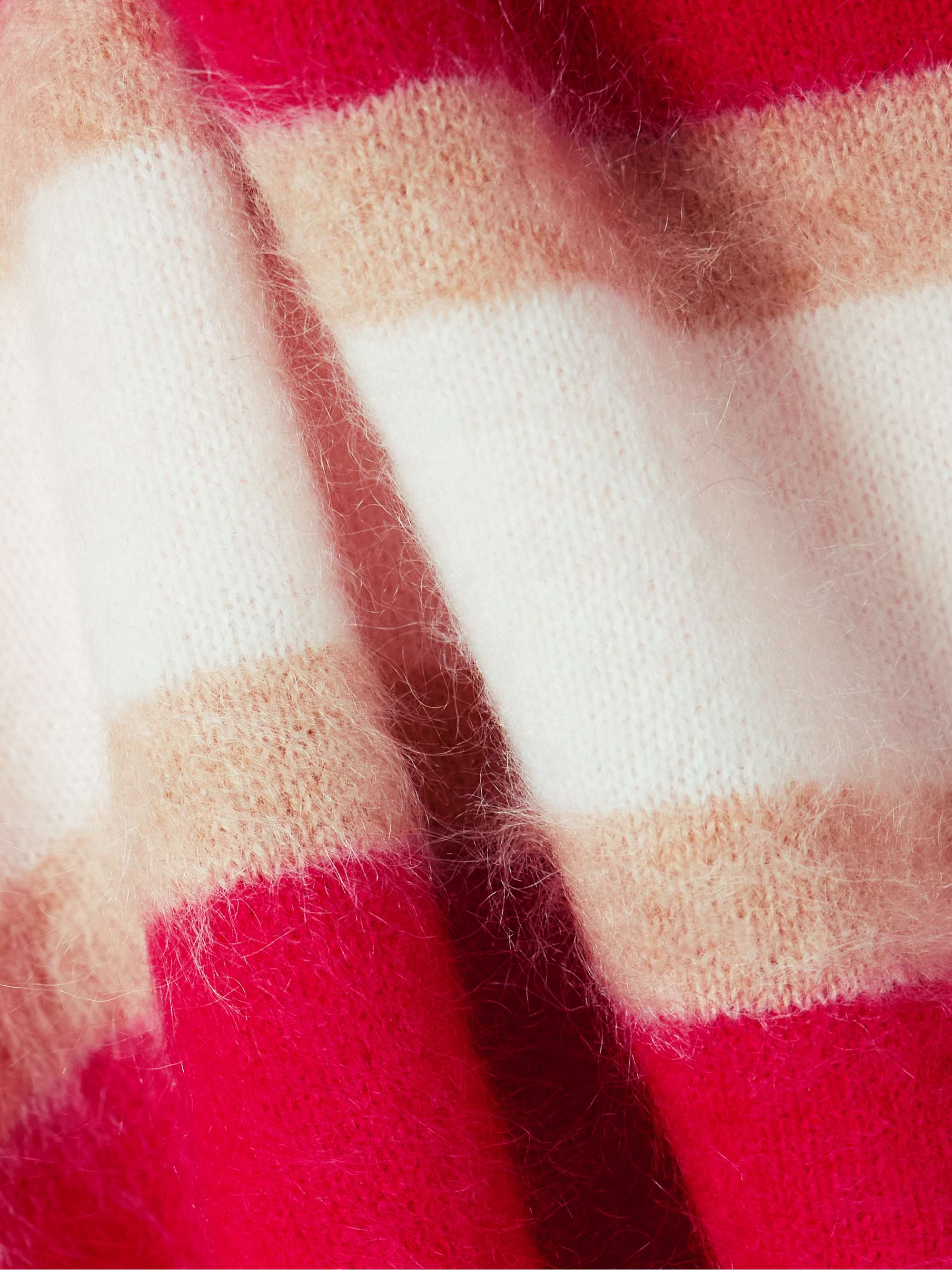 Striped brushed-cashmere sweater view