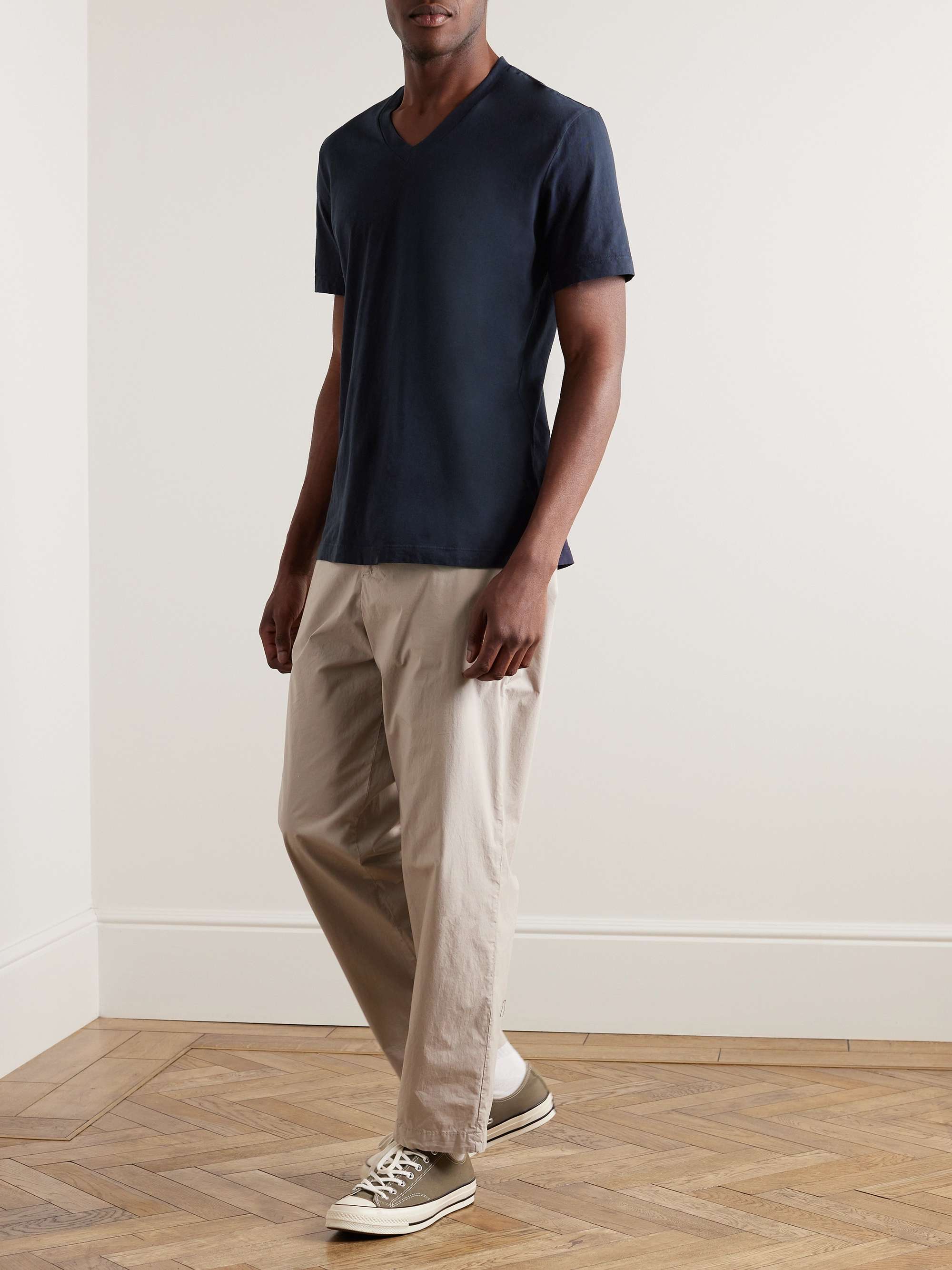 Slim-Fit Combed Cotton-Jersey T-Shirt view