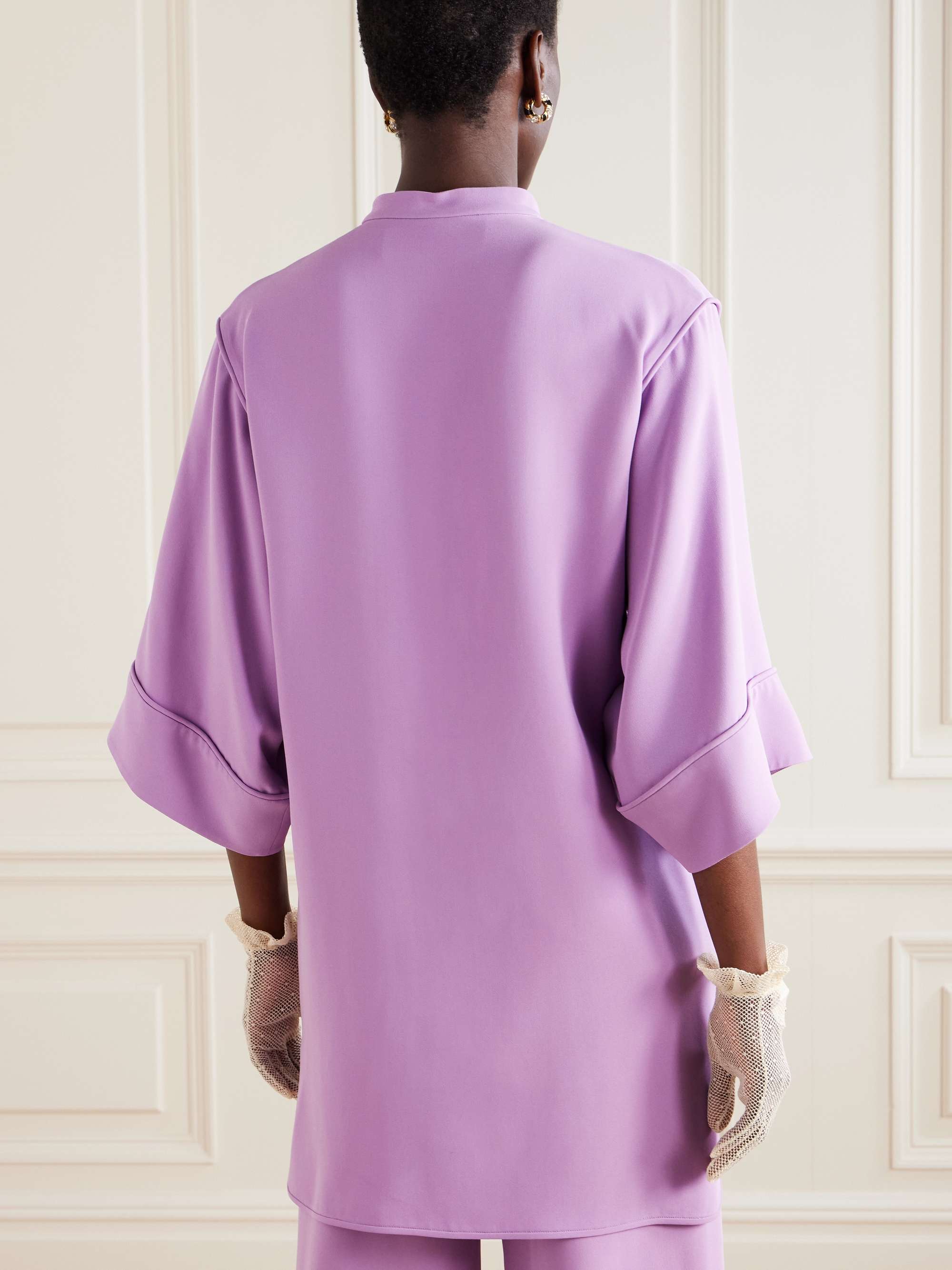 Embellished silk-cady mini dress view