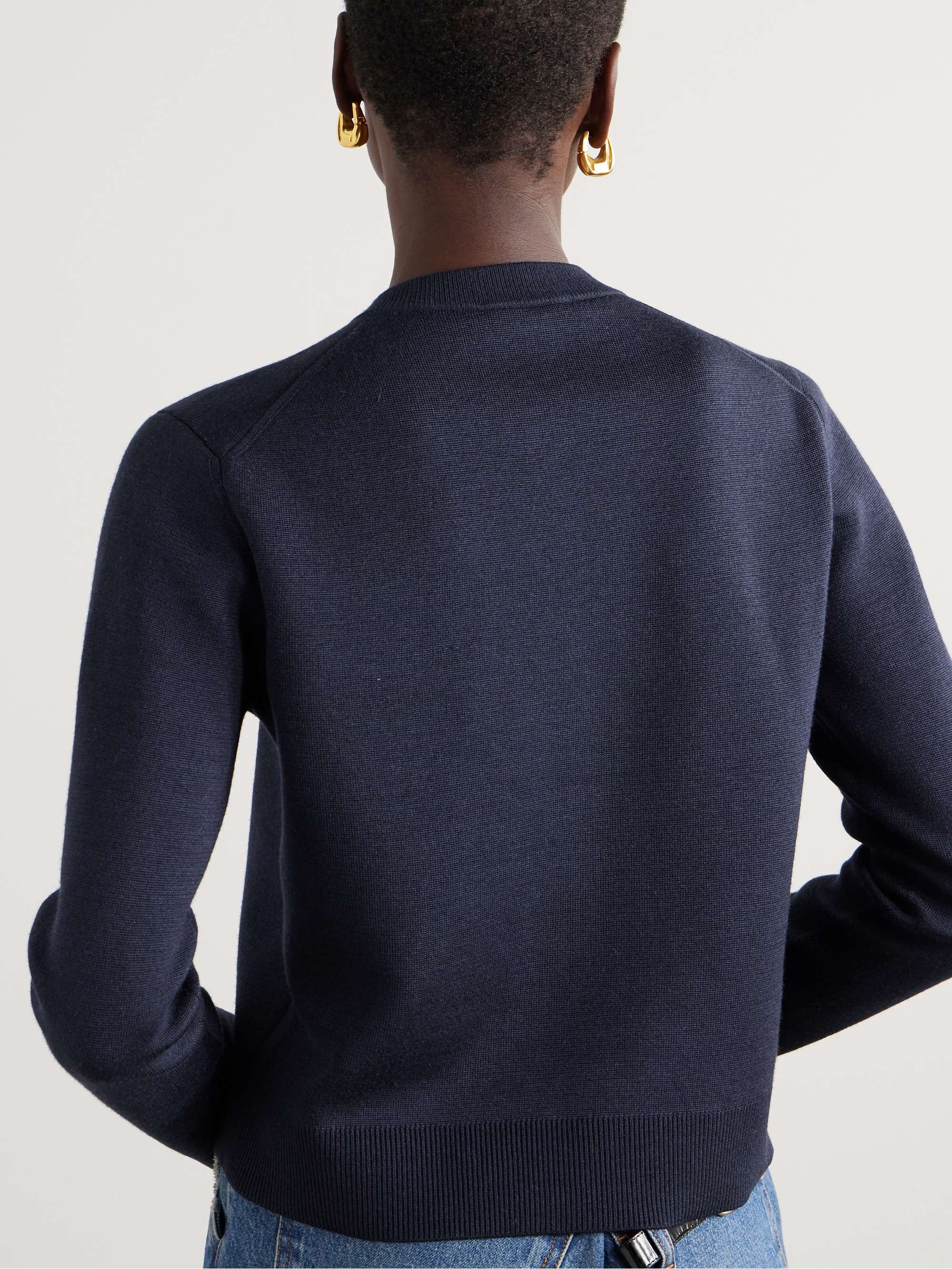 Cropped intarsia-knit cardigan view