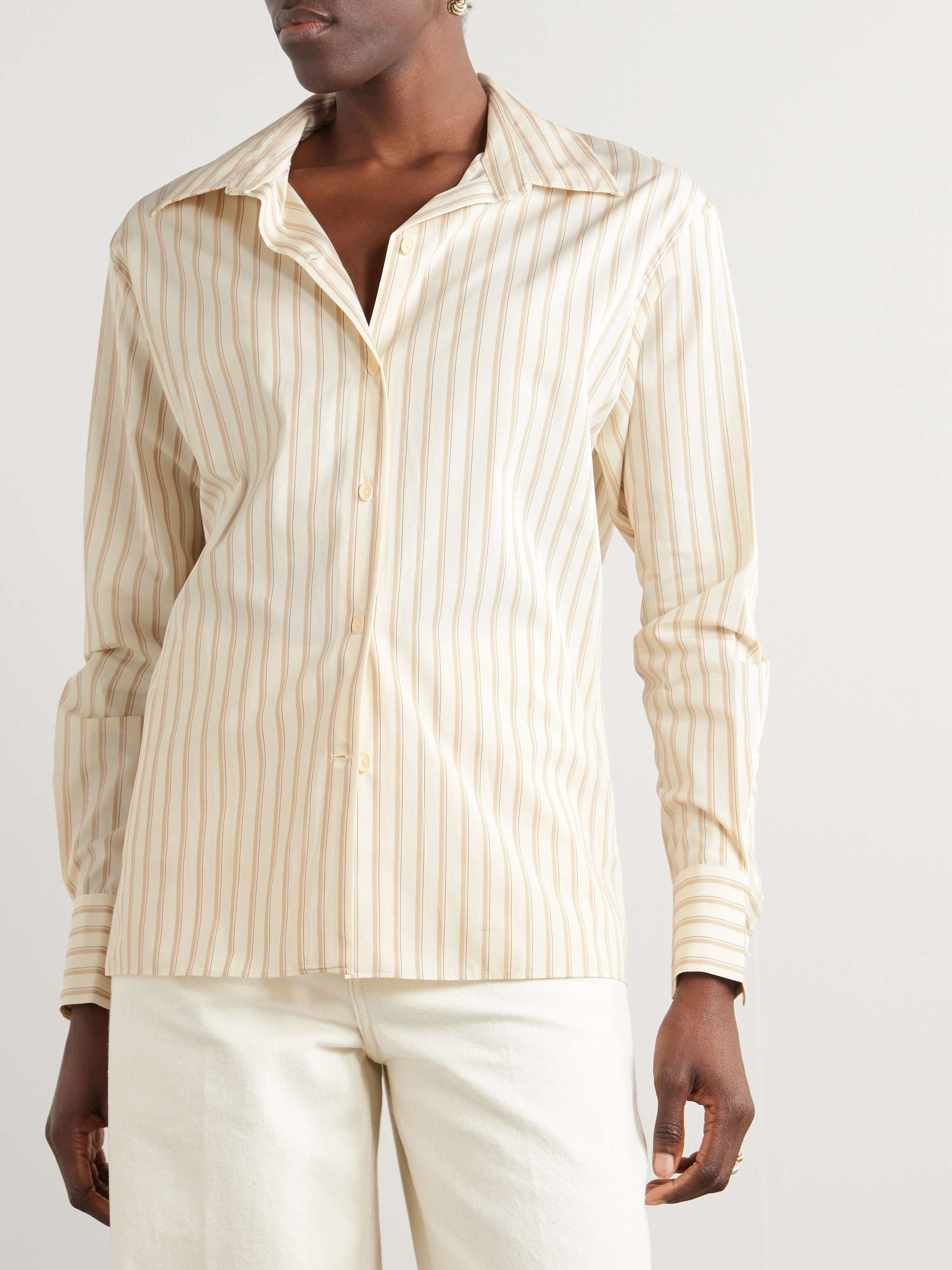 Vados striped cotton-poplin shirt view